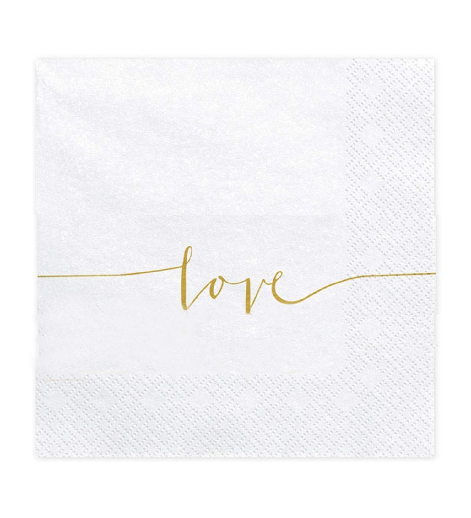 Napkins love 33 x 33 cm 1Pack(20pcs) SP33-22 Gold