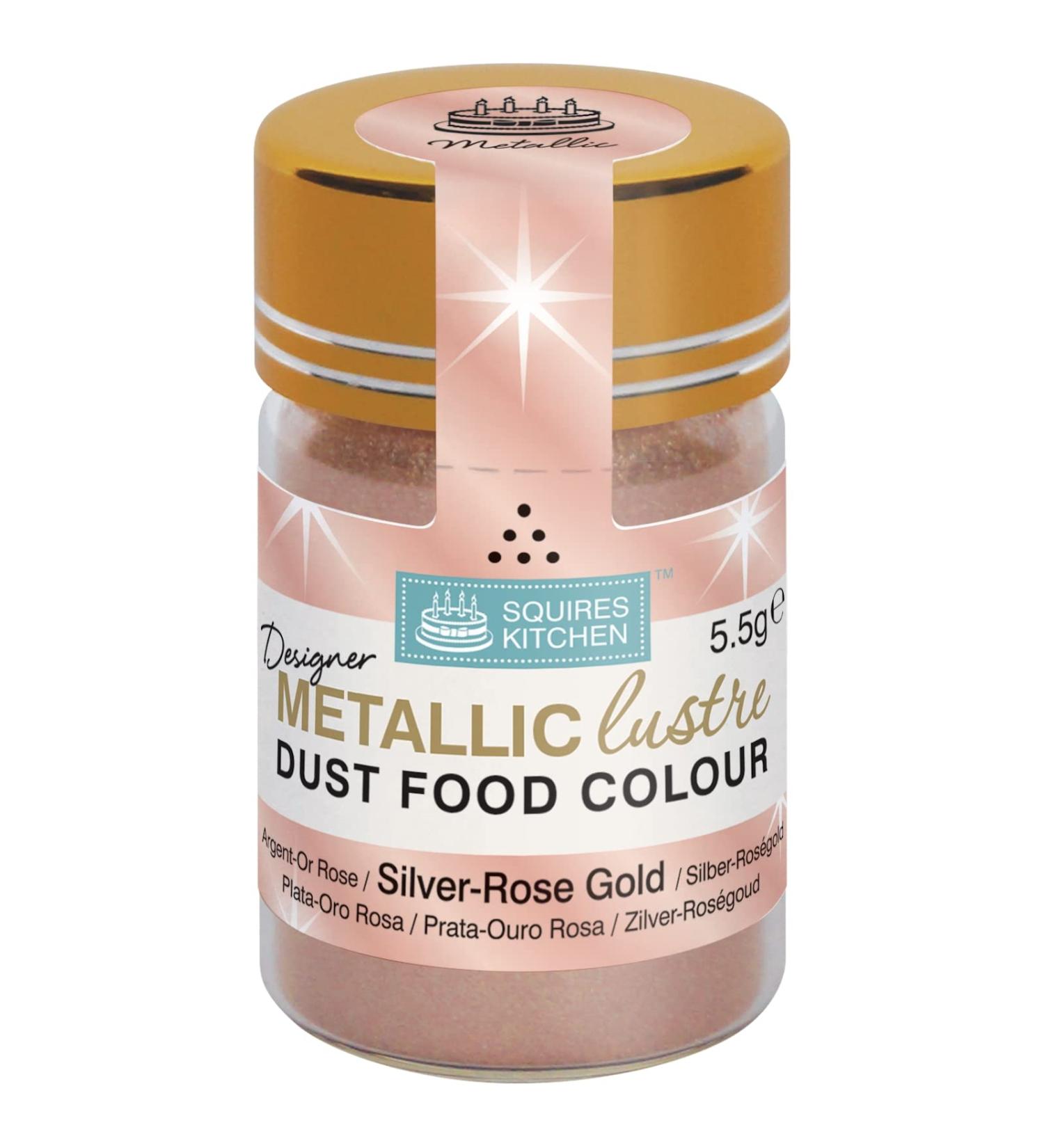 Squires Kitchen Metallic Lustre Dust - Silver Rose Gold 5.5g - Buy Online on SooperMarket.com
