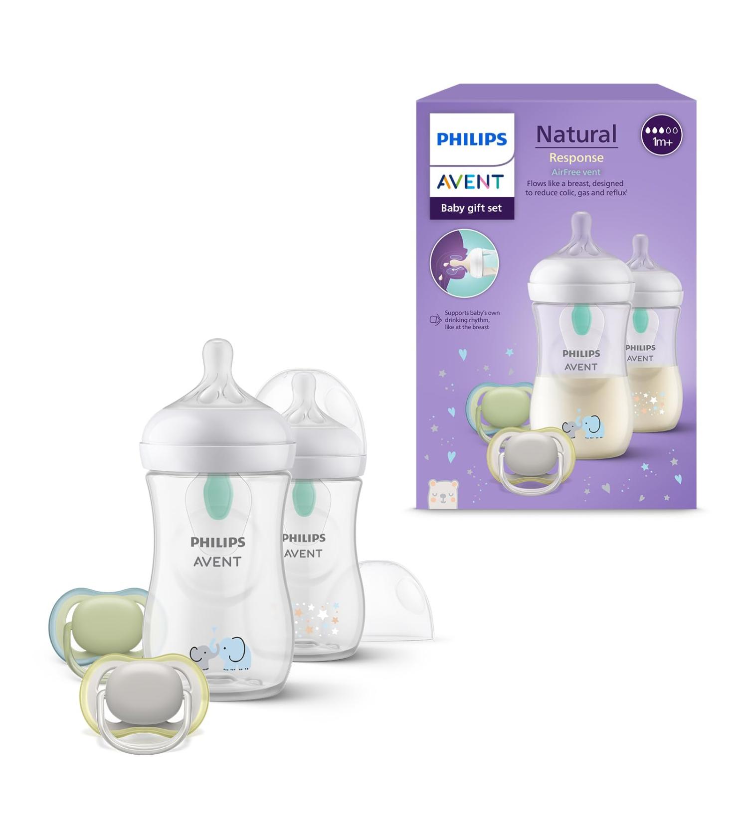 Buy Philips Avent Natural Response Gift Set for Babies - 2x 260ml Bottles & 2x Ultra Air Pacifiers (0-6m) | International Shipping Available - Buy Online on SooperMarket.com