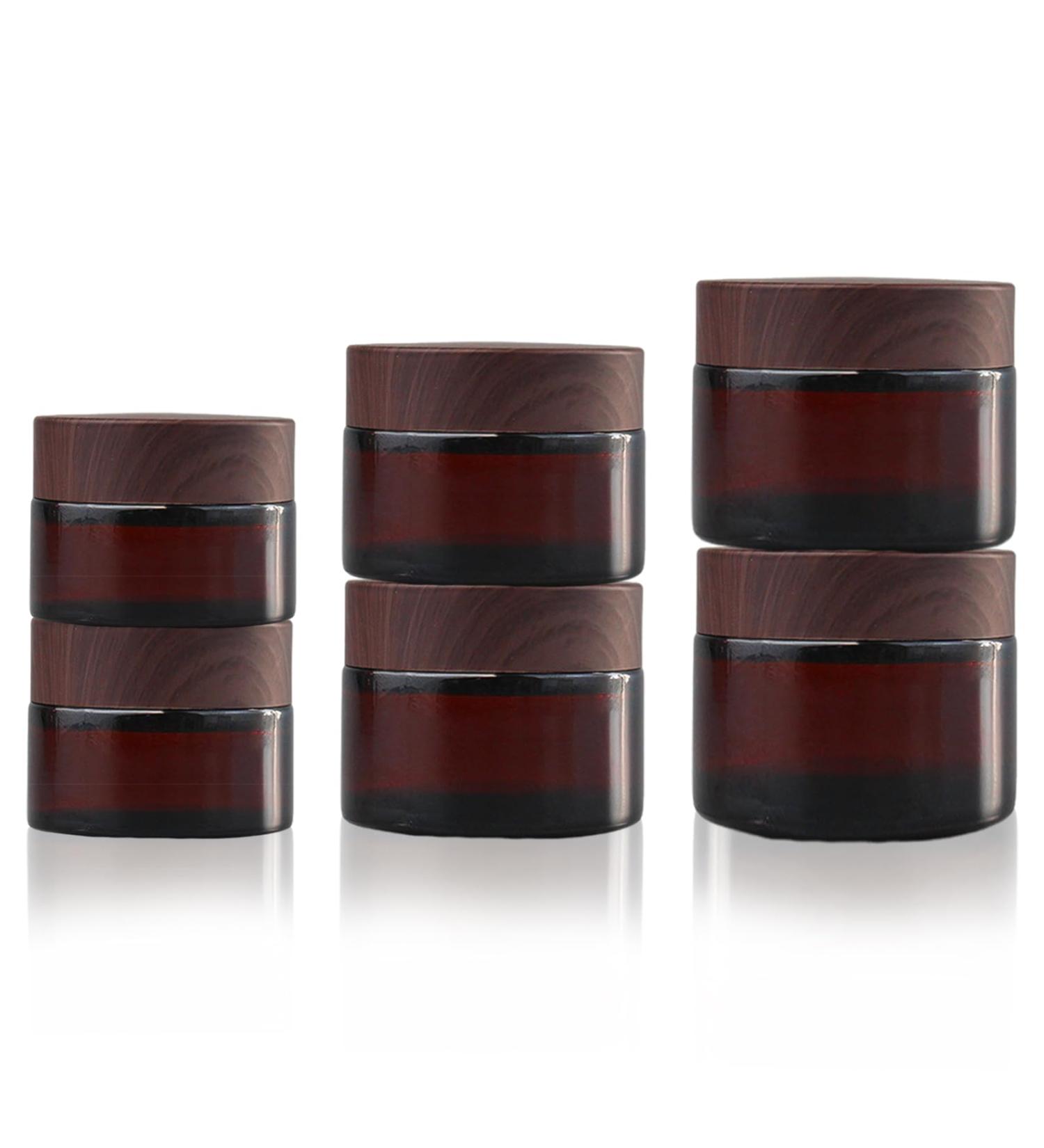 Tuakimce 6-Piece Glass Cream Can Set - 15ml & 30ml Clear Containers with Lids - Ideal for Cosmetics Creams and Lotteries - Buy Online on SooperMarket.com