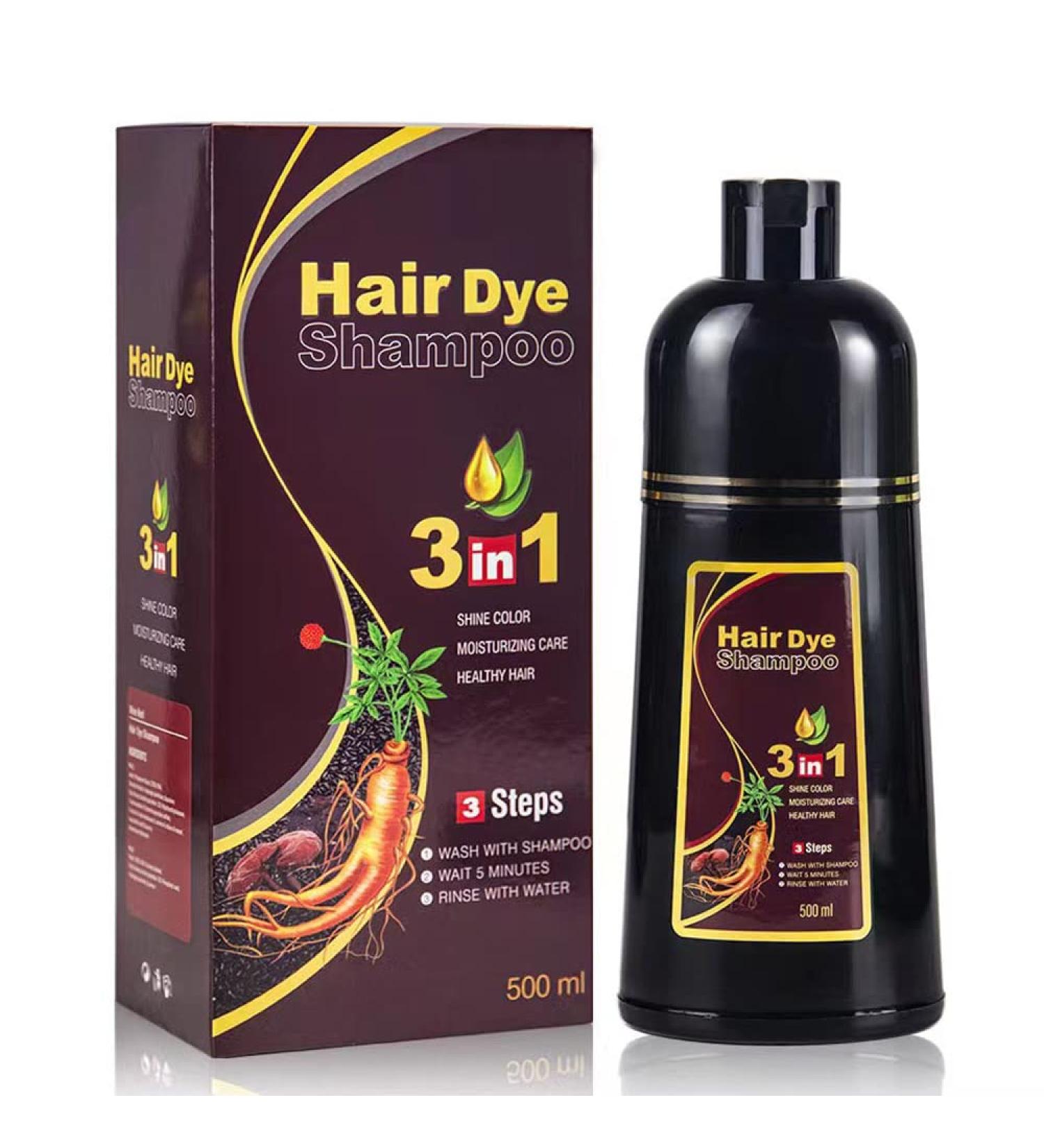 Buy 3 in 1 Hair Dye Shampoo - Instant Herbal Chestnut Brown Color for Men & Women - Hair Dye Shampoo & Conditioner - Buy Online on SooperMarket.com