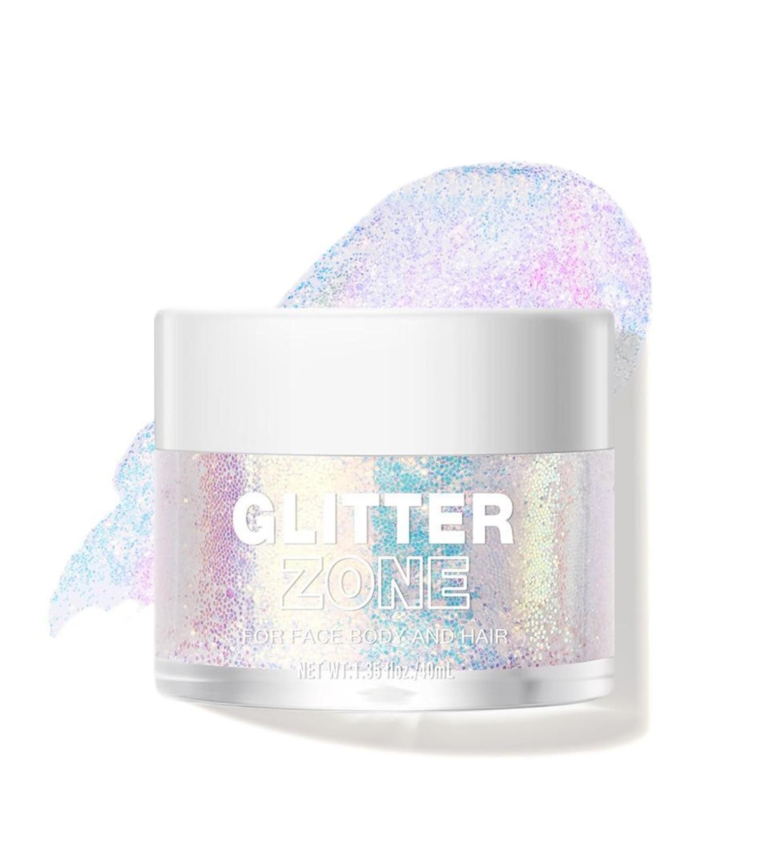 MIELIKKI Glitter Gel for Face & Body | Holographic Sparkling Shimmer Gel | Festival Rave Makeup & Accessories | Reflective Diamond Pigment for Eyes Lips Hair & Nails #02 - Buy Online on SooperMarket.com
