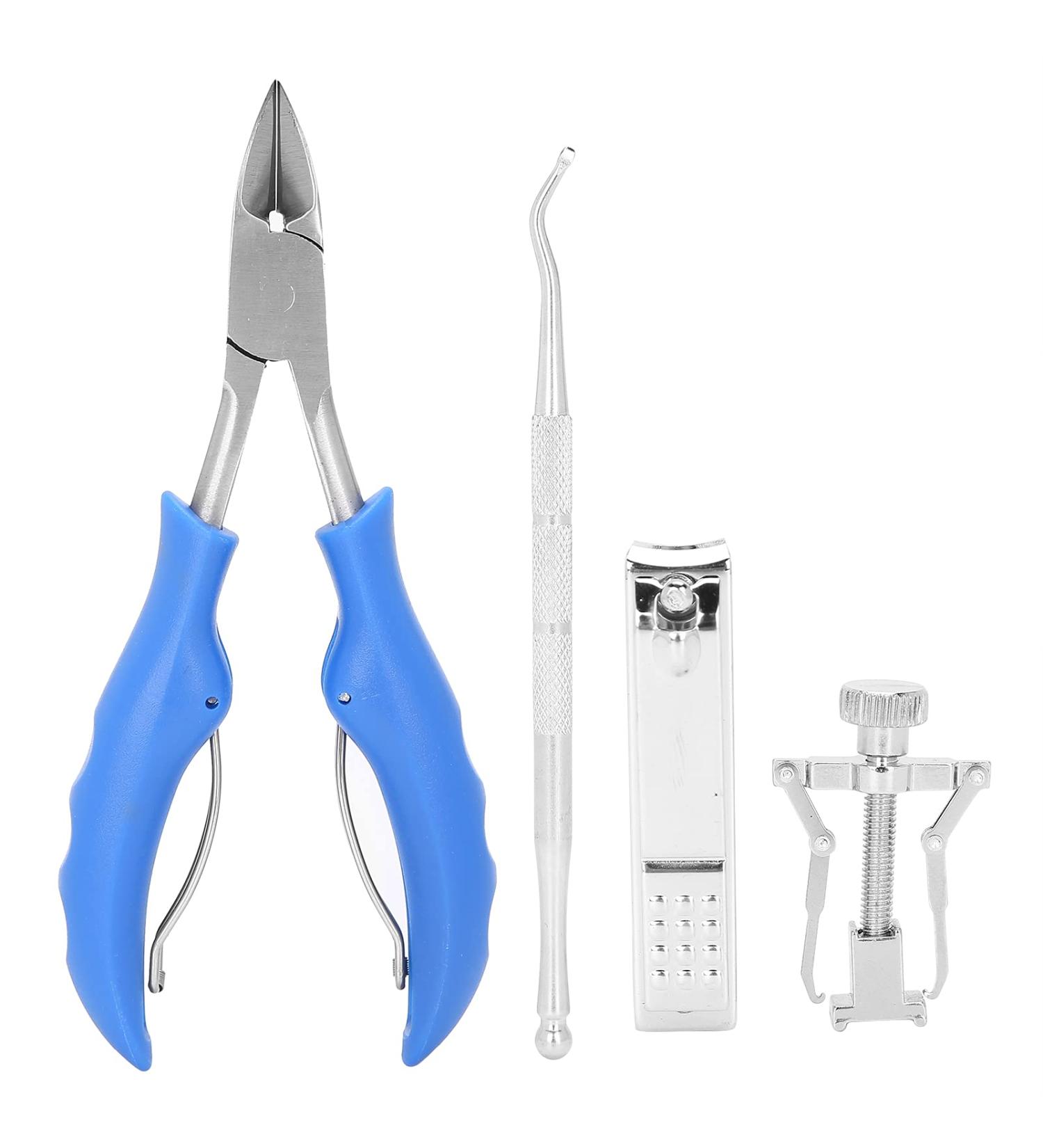 Nail Clippers Set Double Spring Toenail Clippers Ingrown Fingernail Toenail Tools Kit Nail Pedicure Clippers Toenail Corrector Professional Manicure Pedicure Tool(blue) - Buy Online on SooperMarket.com