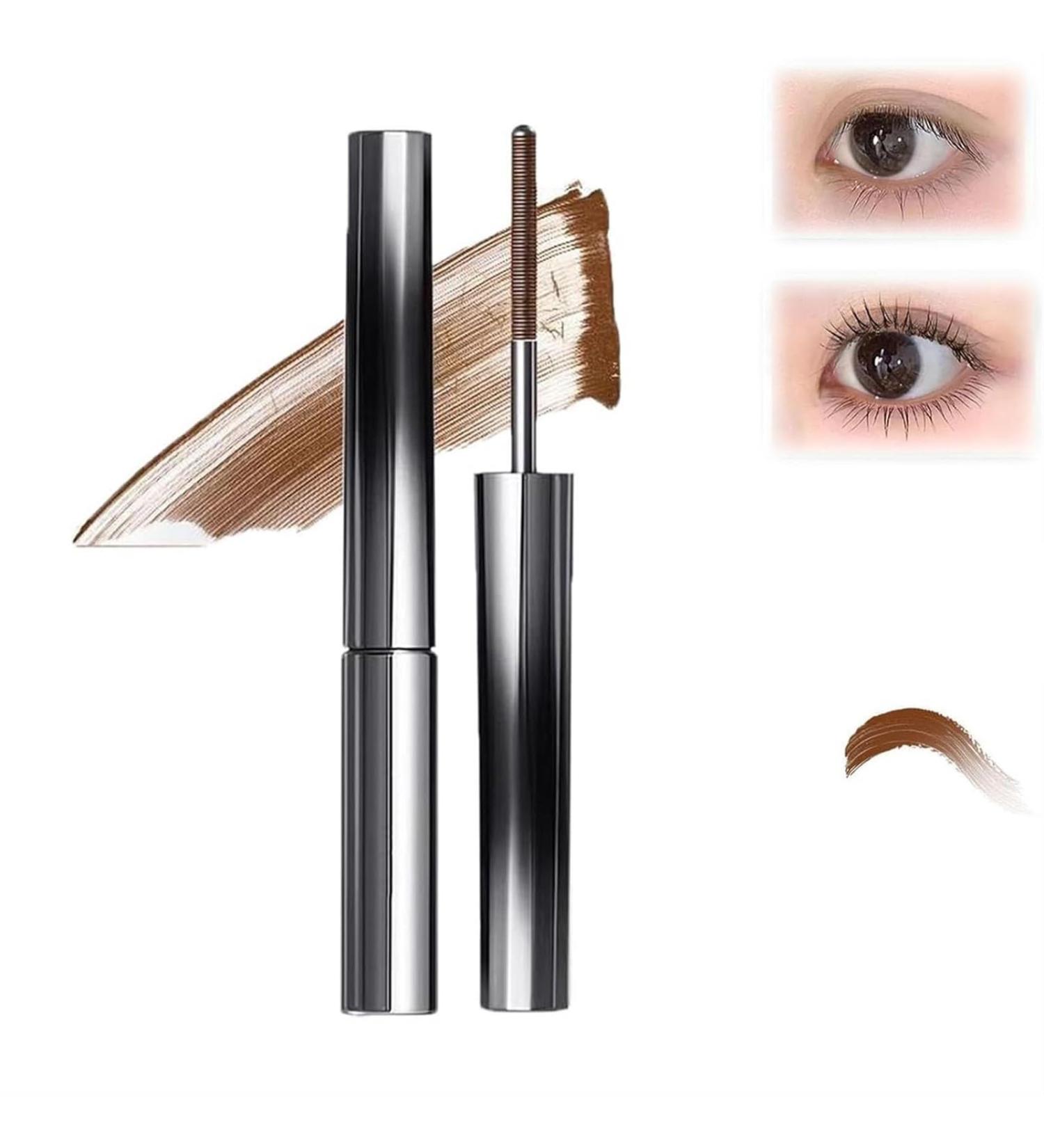 Lijieyou Curling Iron Mascara Curling Iron Mascara Washable Mascara Makeup Extra Slim Metal Mascara Long Lasting Waterproof and Sweatproof Mascar (Color : Brown) - Buy Online on SooperMarket.com