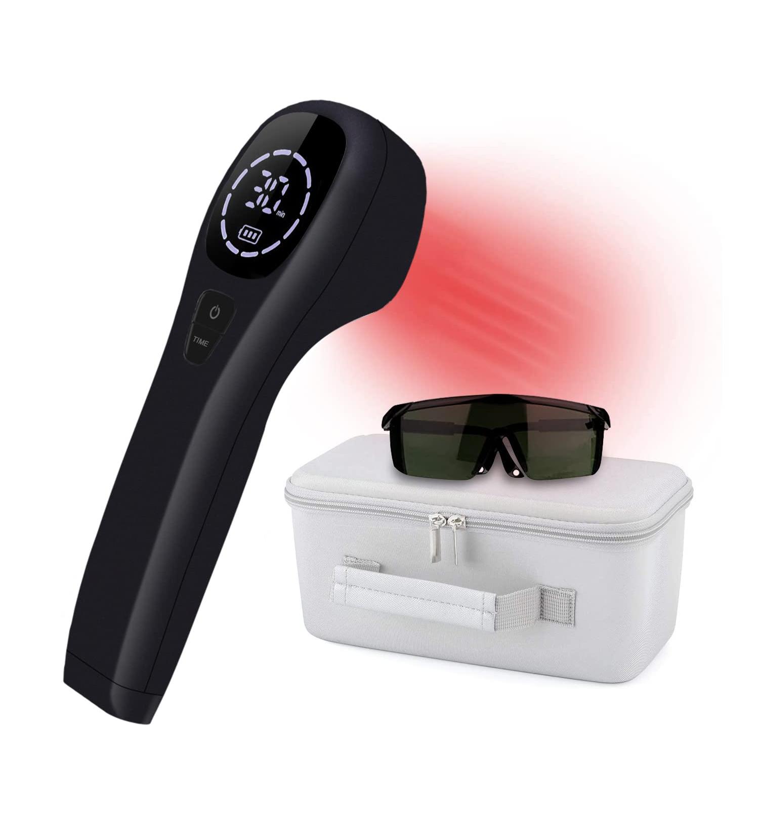 Red Light Therapy Device for Pain Relief Joint and Muscle Pain Reliever Infrared Light with 650nm and 808nm (2x808nm +12X650nm) (Black) - Buy Online on SooperMarket.com