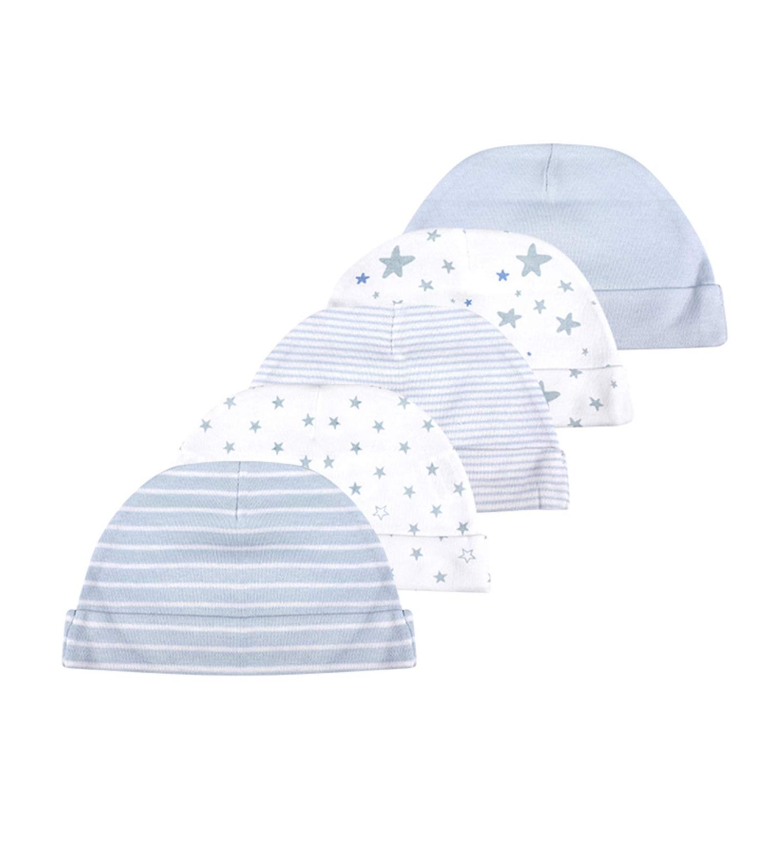 Newborn Baby Hat | 100% Cotton Blue Cap for Boys and Girls 0-6 Months - Buy Online on SooperMarket.com