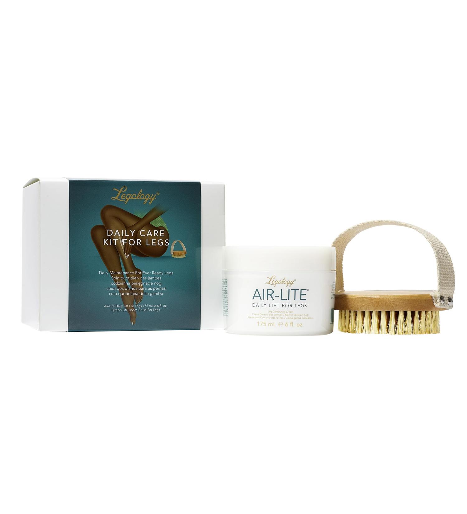 Daily Premium Skin Care Kit for Legs - Firming Cream & Exfoliating Body Brush for Contouring Lymphatic Drainage & Cellulite - Buy Online on SooperMarket.com