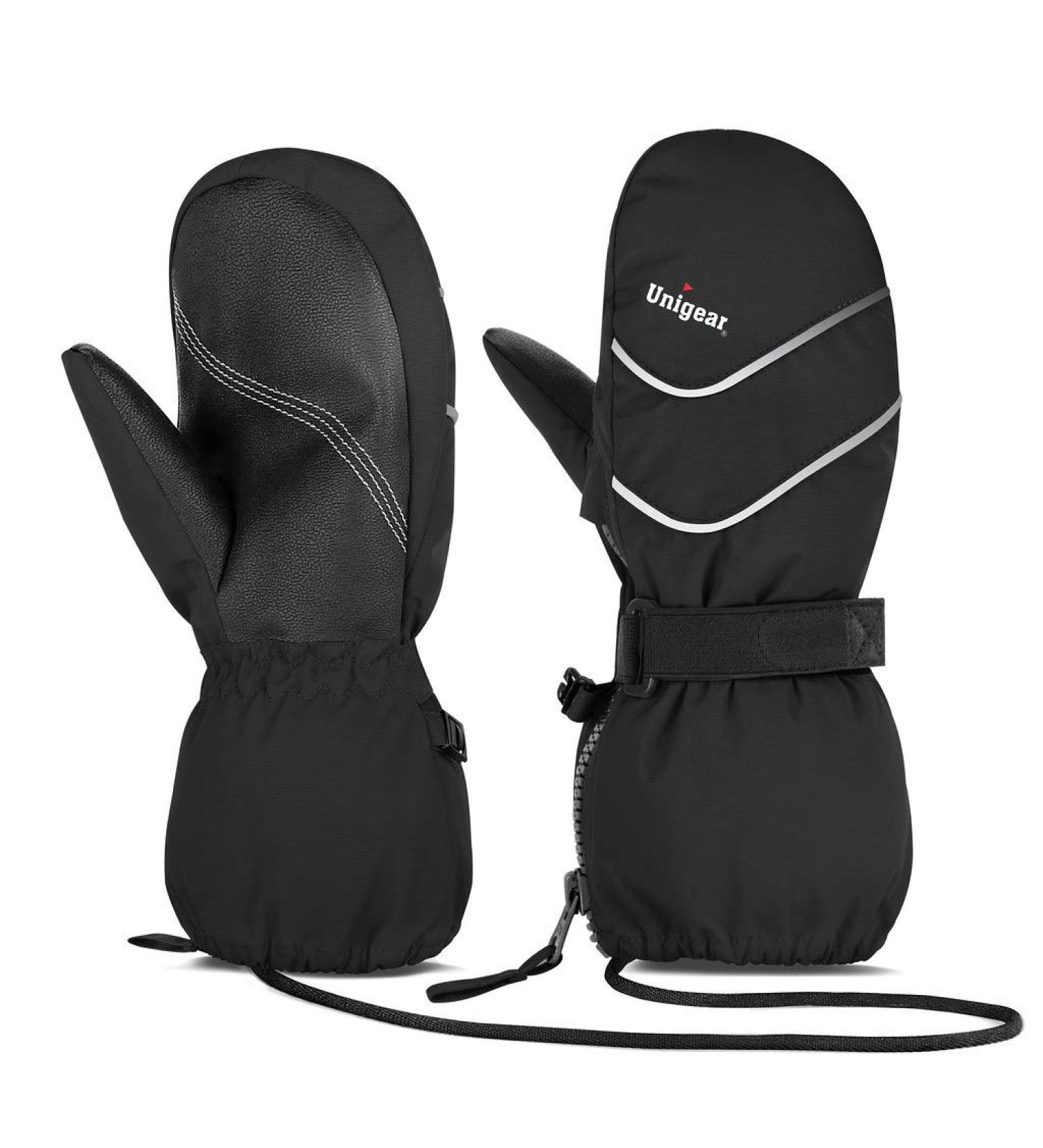 Unigear Kinder Ski Gloves - Waterproof Windproof Thermo Warm Winter F ustlings for Boys & Girls (Ages 2-8) - Breathable Snow Gloves in Black - Buy Online on SooperMarket.com