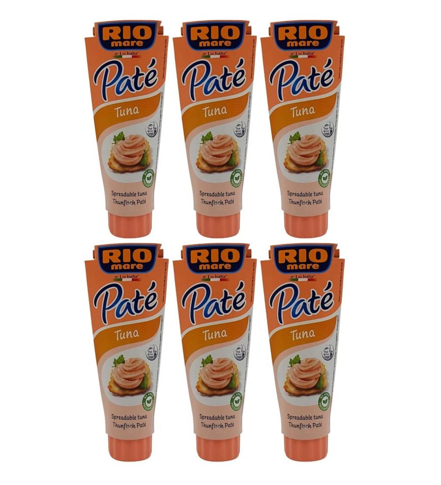 6x Rio Mare Tuna Fish pate 100g Snack Food Ready to Eat!