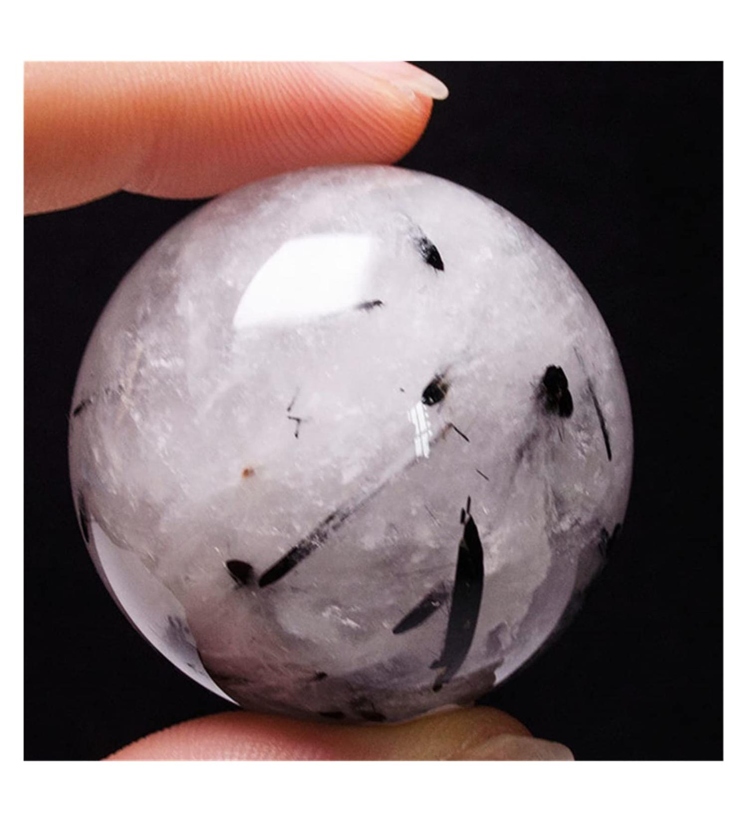 Natural Sphere 1PC Natural Gemstones Black Tourmaline Quartz Balls Spheres Crystal Ornaments for Sale 65mm-75mm for Decoration Gift Decoration feng Shui. - Buy Online on SooperMarket.com