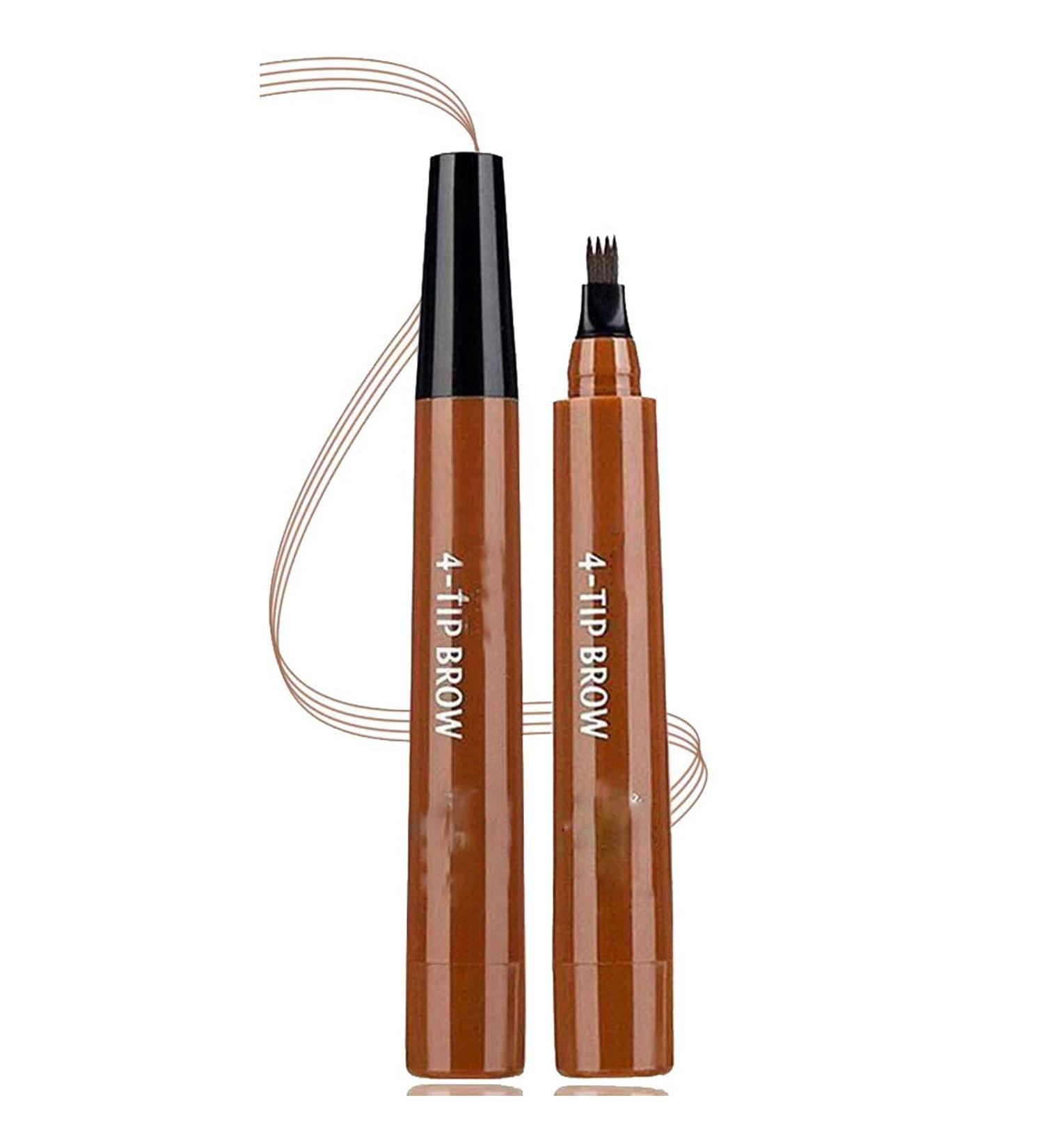 4 Points Multi-Use Waterproof Eyebrow & Beard Filling Pen Kit - Natural Black #05 for Men & Women | Best Eyebrow Pencil & Beard Filler - Buy Online on SooperMarket.com