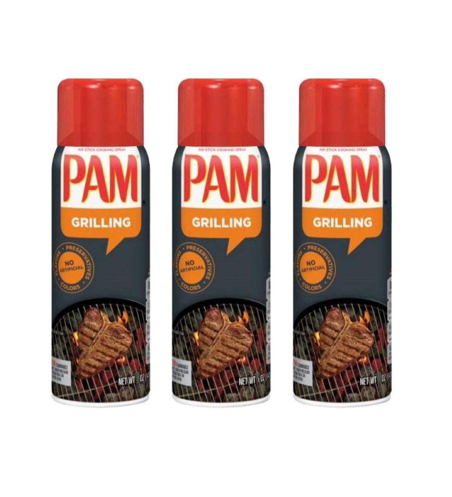 PAM Grilling No-Stick Cooking Spray, 7 oz (3)