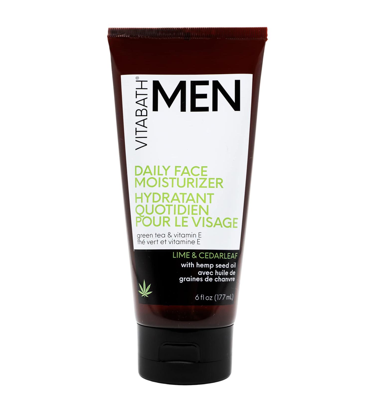 Vitabath Men's Reviving Face Cream - Hydrating Skincare for Dry Skin Reduces Wrinkles & Fine Lines - Lime & Cedarleaf - 6 fl oz - Buy Online on SooperMarket.com