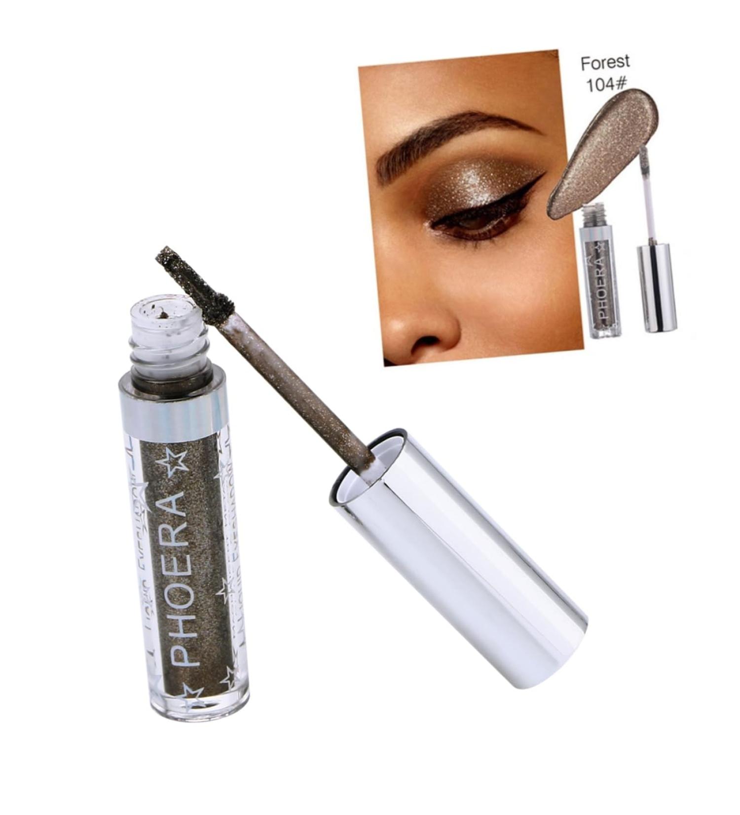 Mikinona Makeup Eyeshadow Glow Mineral Makeup # Metals Liquid Pearlescent Magnificent Eyeshadow Forest Glitter Glitter Eyeliner - Buy Online on SooperMarket.com