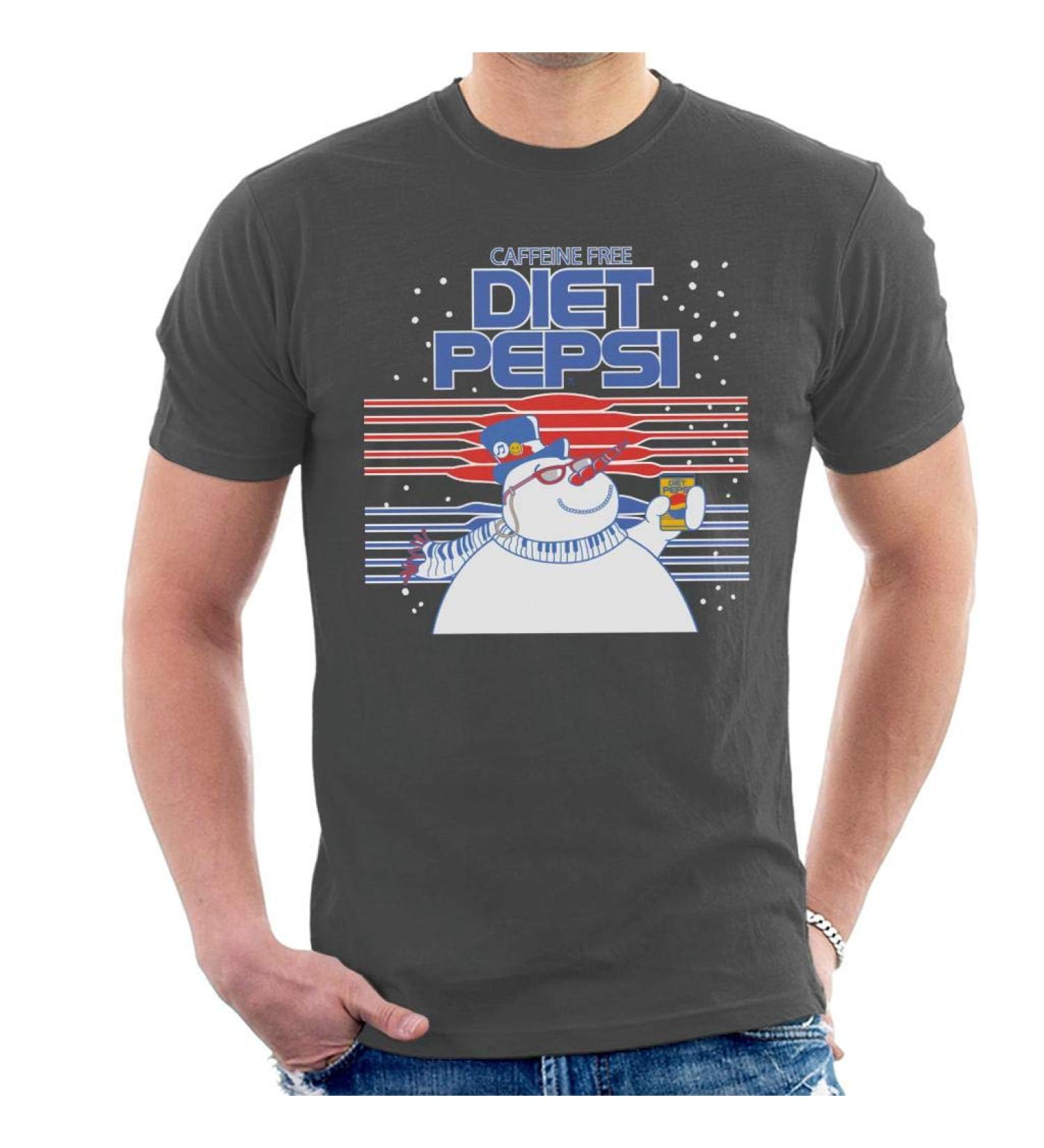 All+Every Pepsi Diet Cool Snowman Men's T-Shirt S Charcoal - Buy Online on SooperMarket.com