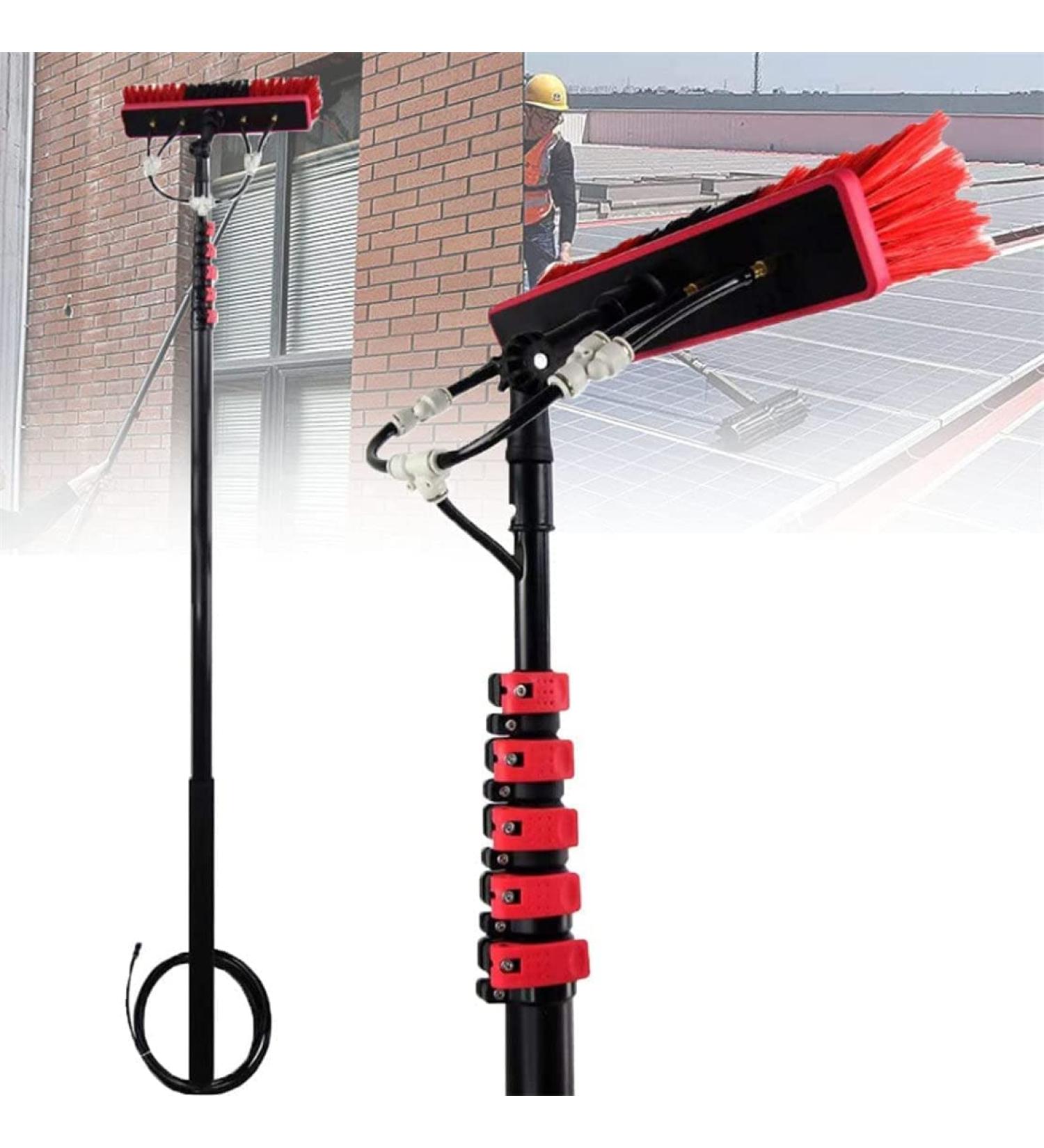 Window Cleaning Pole Water Fed Telesbrush Squeegee Water/Hose Fed Pole Window Cleaning Brush Equipment Cleaning Photovoltaic/5.4M 55cm Brush Head 11M/36FT - Buy Online on SooperMarket.com