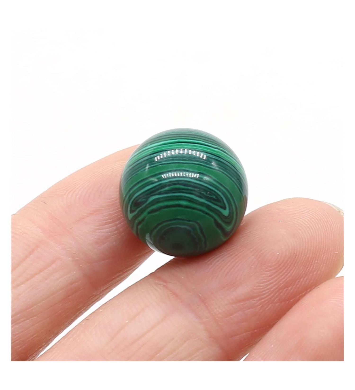 Natural Crystal Rough 16mm Round Natural Crystal Quartz Transfer Ball Polished Gemstone Beads Specimen DIY Jewelry Home Natural Stone (Color : Malachite Size : 1PC) - Buy Online on SooperMarket.com