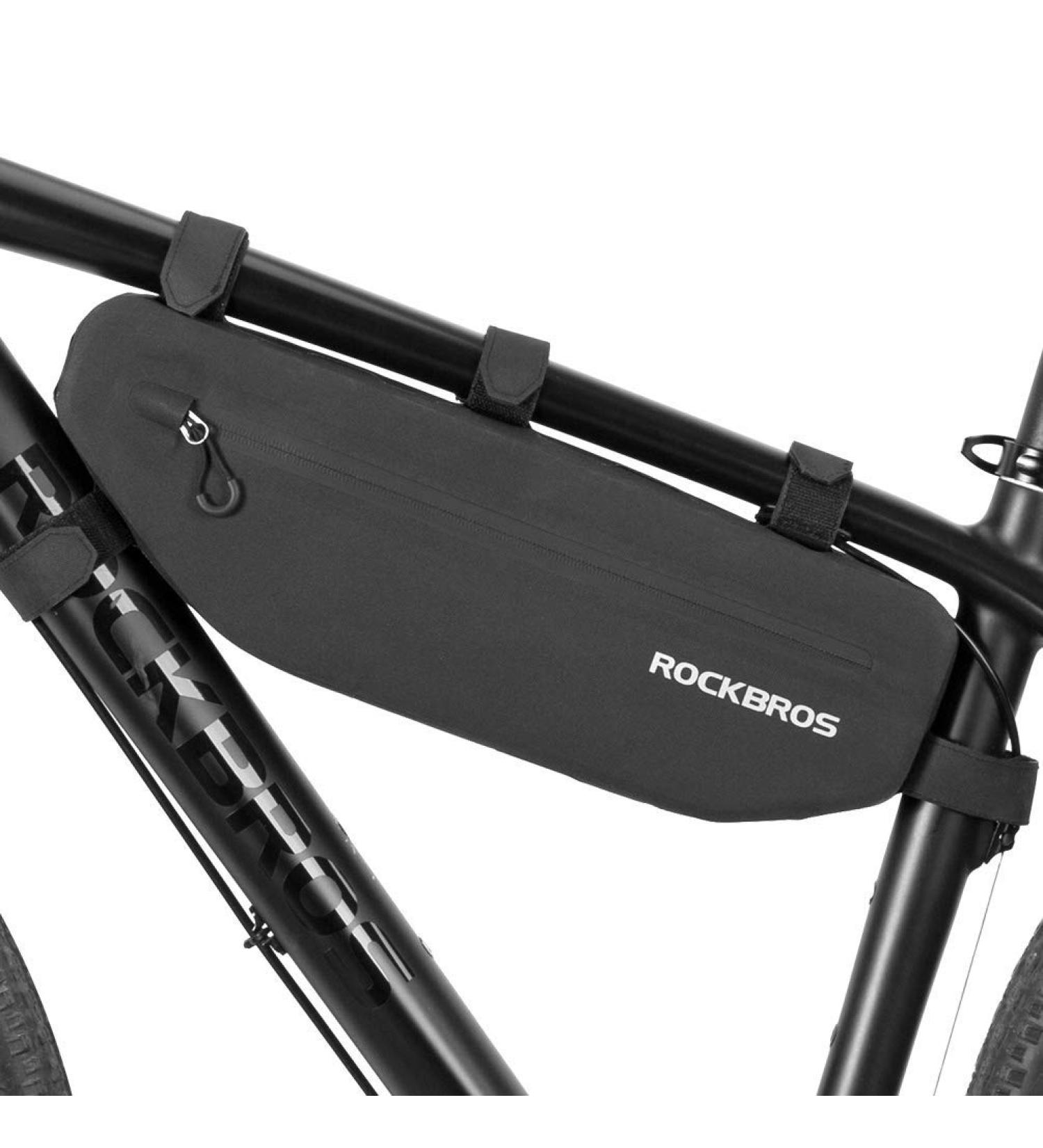 ROCKBROS Waterproof Bicycle Frame Bag - 3L Triangle Bag - Black | Durable & Lightweight Cycling Accessory - Buy Online on SooperMarket.com