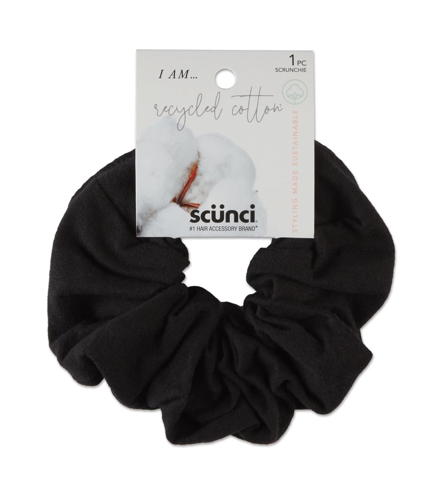 Scunci Upcycled JUMBO Scrunchie - Recycled Cotton, Black - 1 Piece - Buy Online on SooperMarket.com