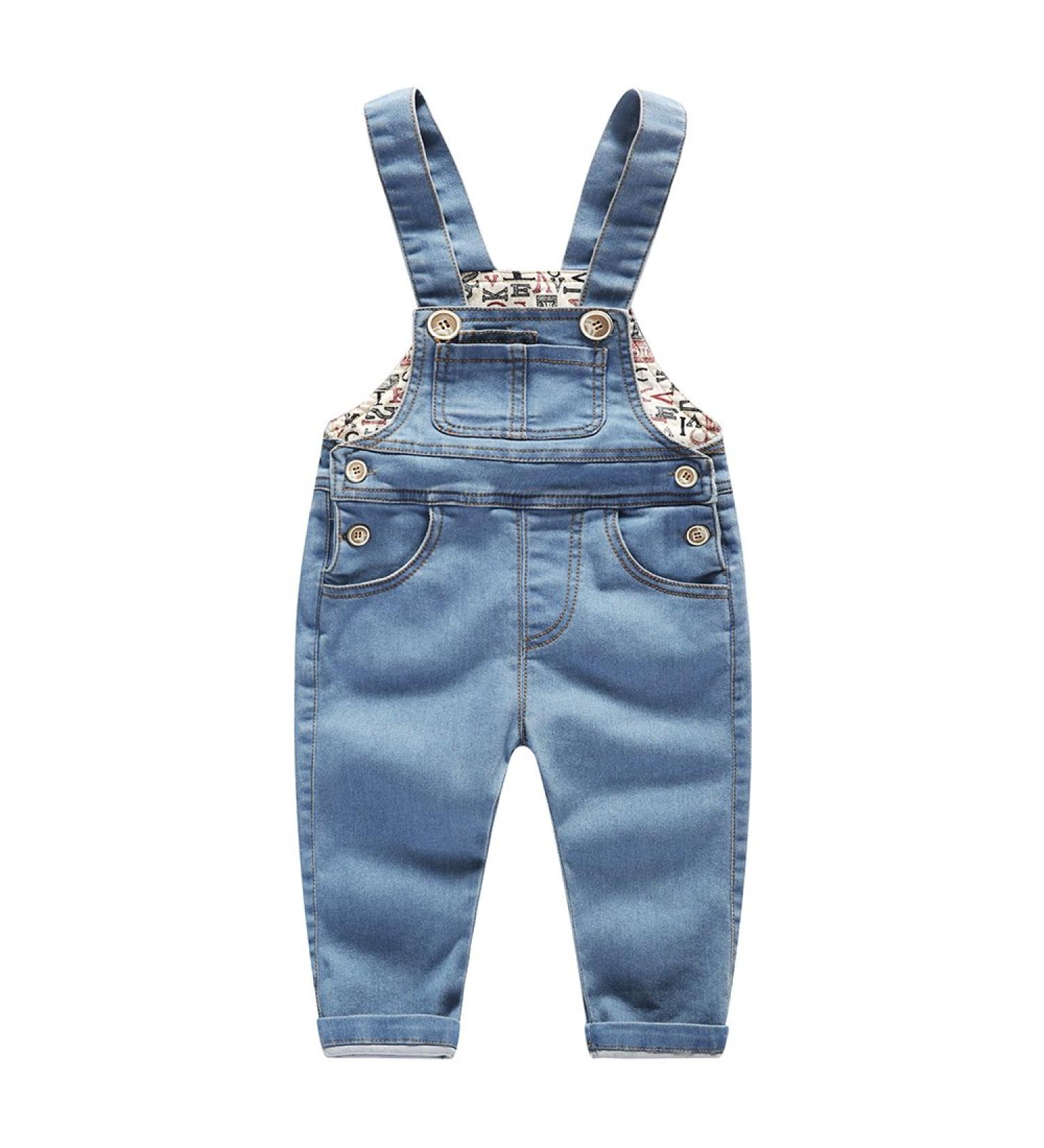 KIDSCOOL SPACE Baby & Little Boys/Girls Water Washed Ripped Soft Denim Overalls 2-3 Years Light Blue-2061 - Buy Online on SooperMarket.com