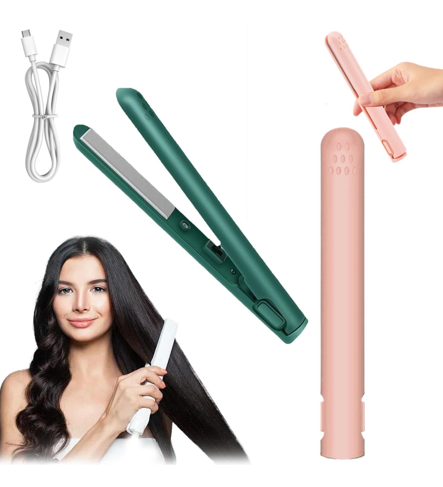 2024 Mini Dual-Purpose Curling Iron - Portable Cordless for All Hair Types | Best Travel Hair Styling Tool - Buy Online on SooperMarket.com