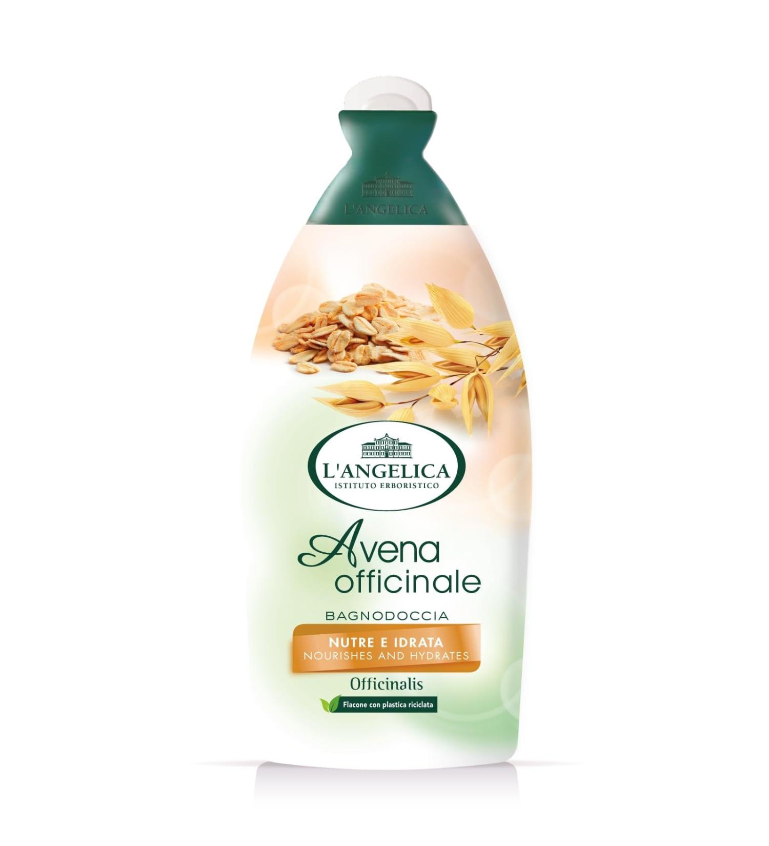 L'Angelica Officinal Oat Shower Bath Nourishes and Hydrates 500 ml (16.9 Fl Oz) 1 unit - Made in Italy italian import