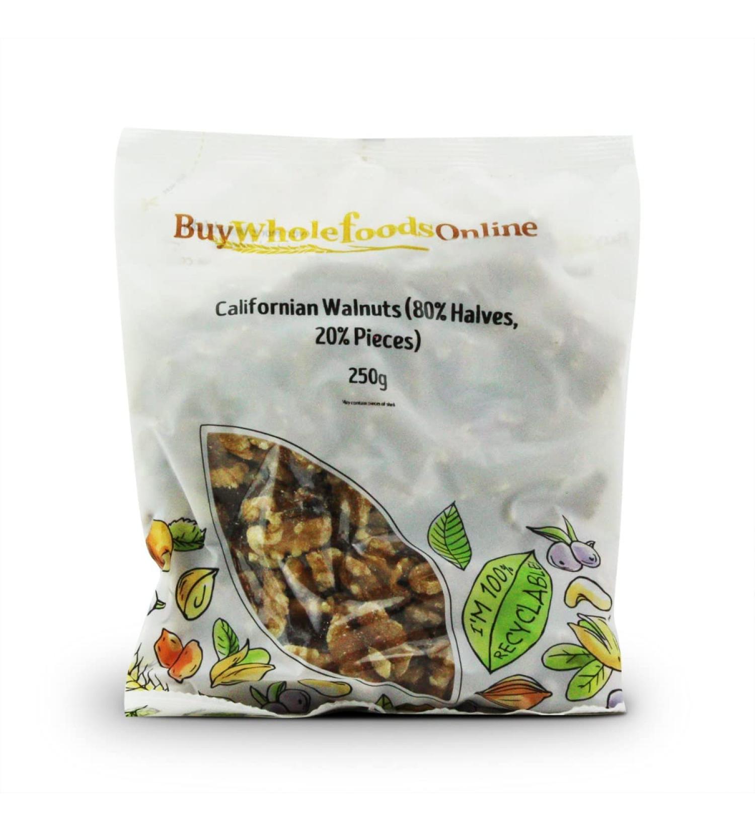 Walnuts Californian (80% Halves 20% Pieces) 250g (BWFO)