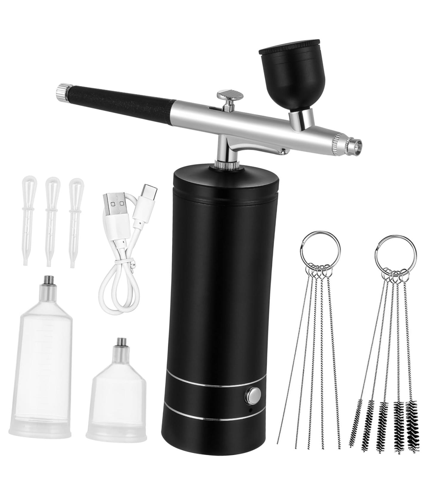 Gogogmee 1 Set Airbrush Kit Nail Manicure Kit Air Brush for Barber Spray Painting Set Usb Aluminum Alloy 12.00X4.20X4.20CM - Buy Online on SooperMarket.com