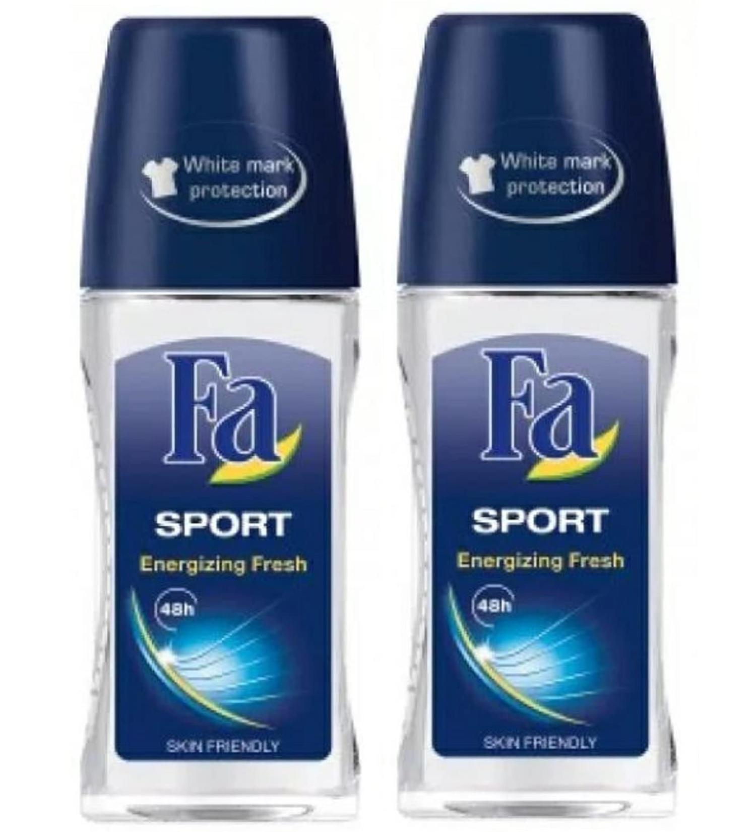 Fa Deodorant 1.7 Ounce Roll-on Men & Women 50ml - 2 Pack (Sport)