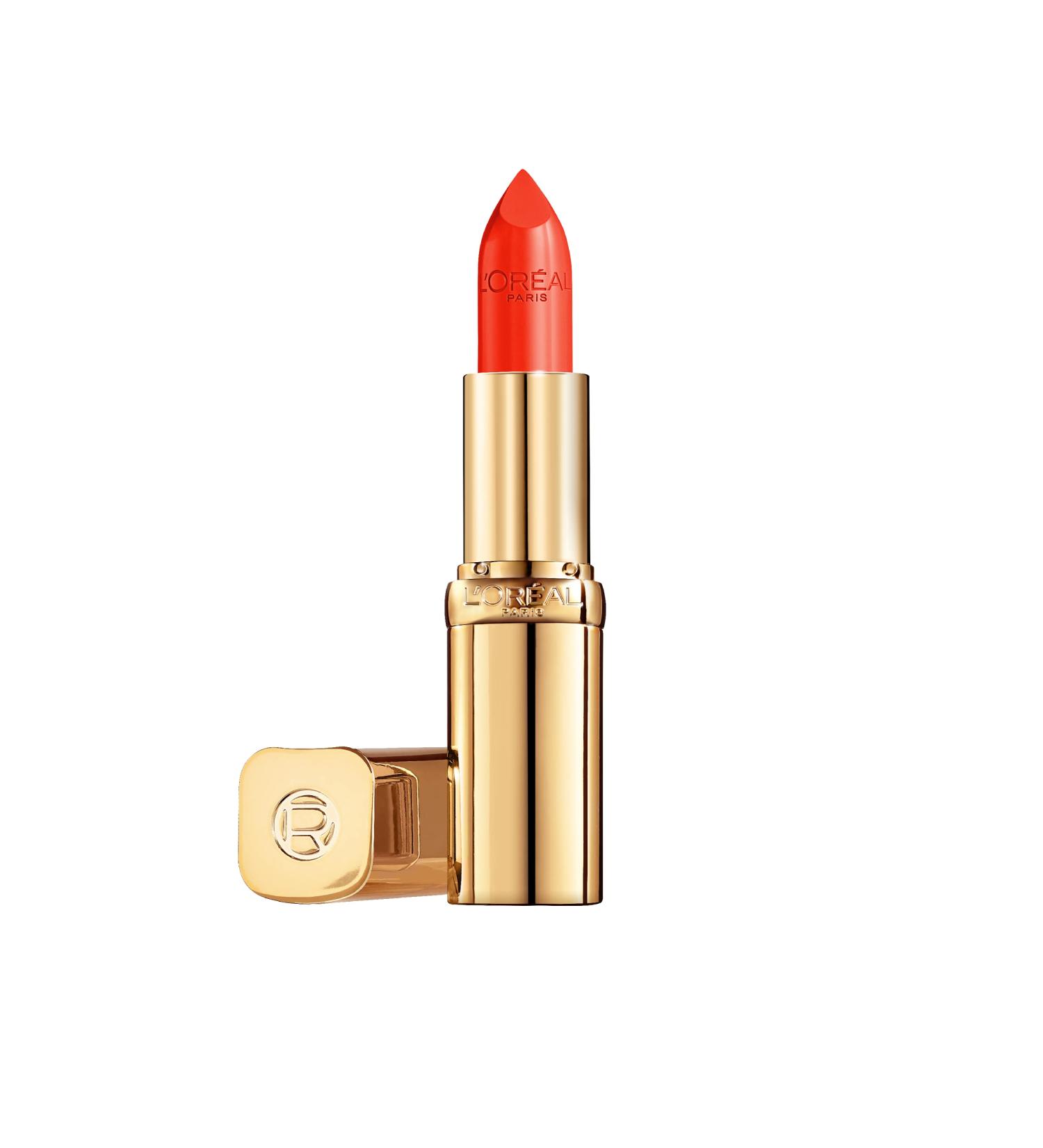 L'Or al Paris Color Riche Satin Smooth Lipstick Moisturising Pure Pigment Lip Colour With Omega 3 & Vitamin E 146 Orange Avenue Orange 1 count (Pack of 1) - Buy Online on SooperMarket.com