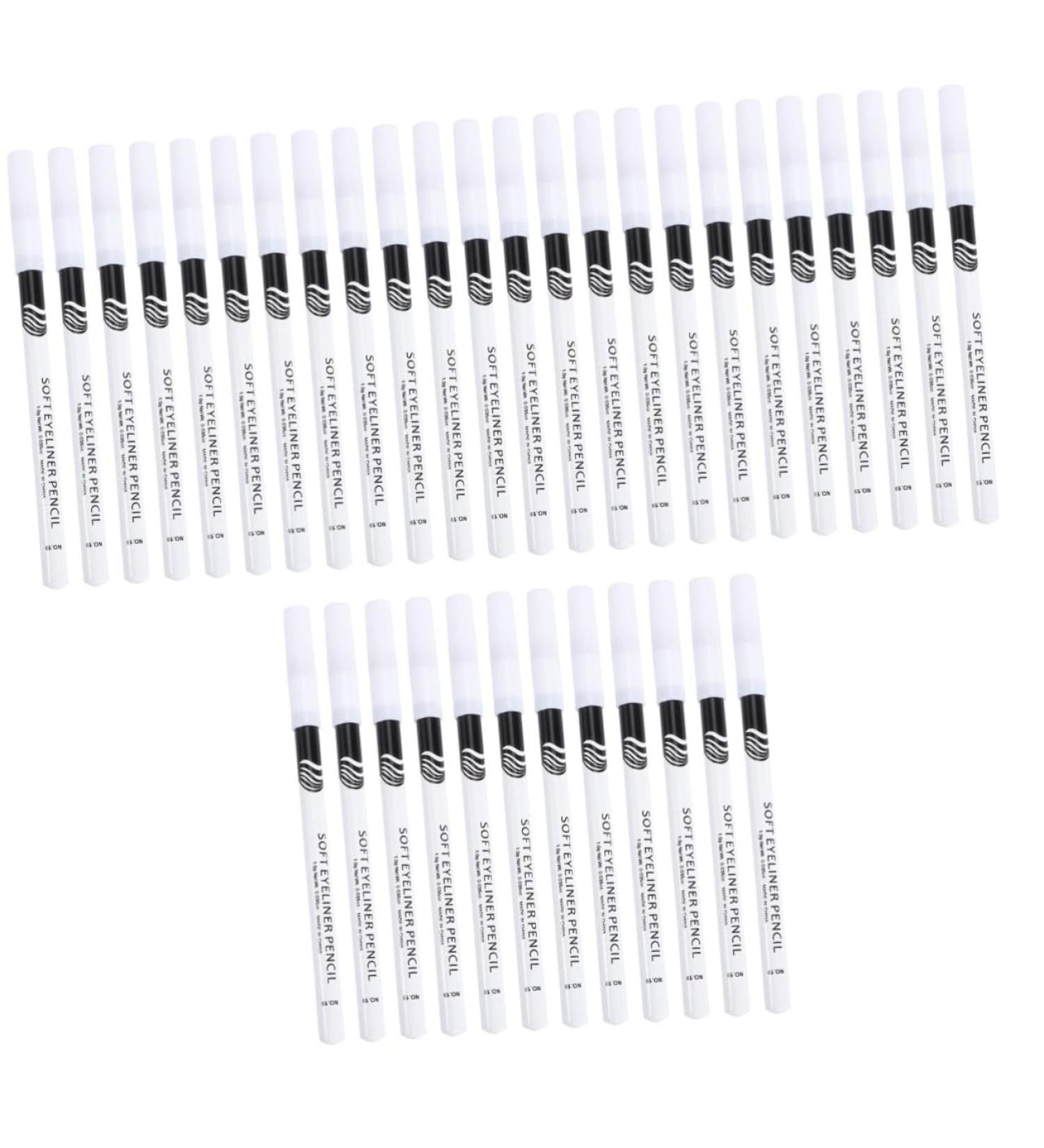 FOYTOKI 72 Pcs Eyeliner Pencil Makeup Supply Pigment Brow Liner Pencil Makeup Eyeshadow White Wooden Pole - Buy Online on SooperMarket.com