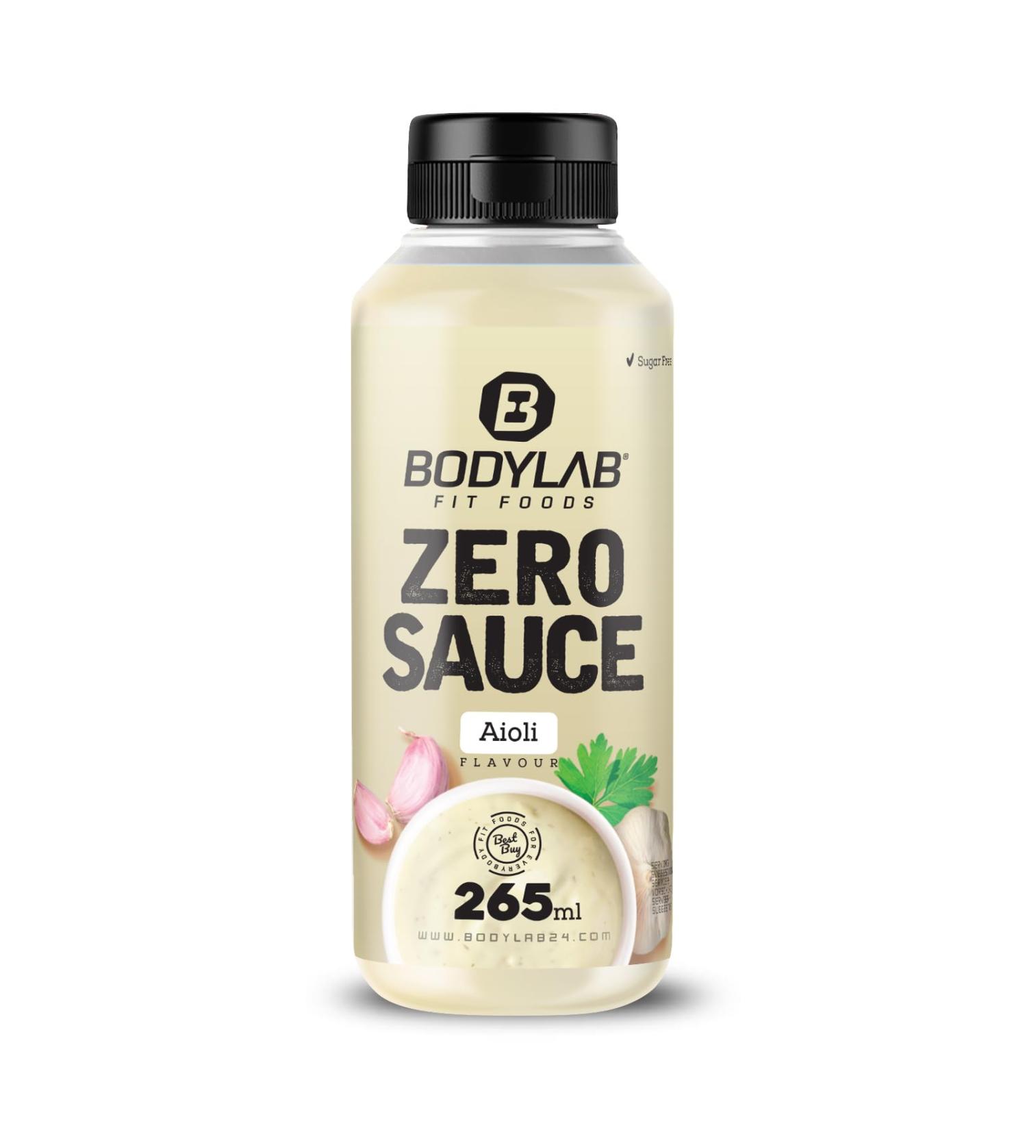 BODYLAB24 Zero Sauce Aioli 265ml - Low-Calorie Fat & Sugar Reduced Dressing for Healthy Eating | Perfect for Dishes & Diets - Buy Online on SooperMarket.com