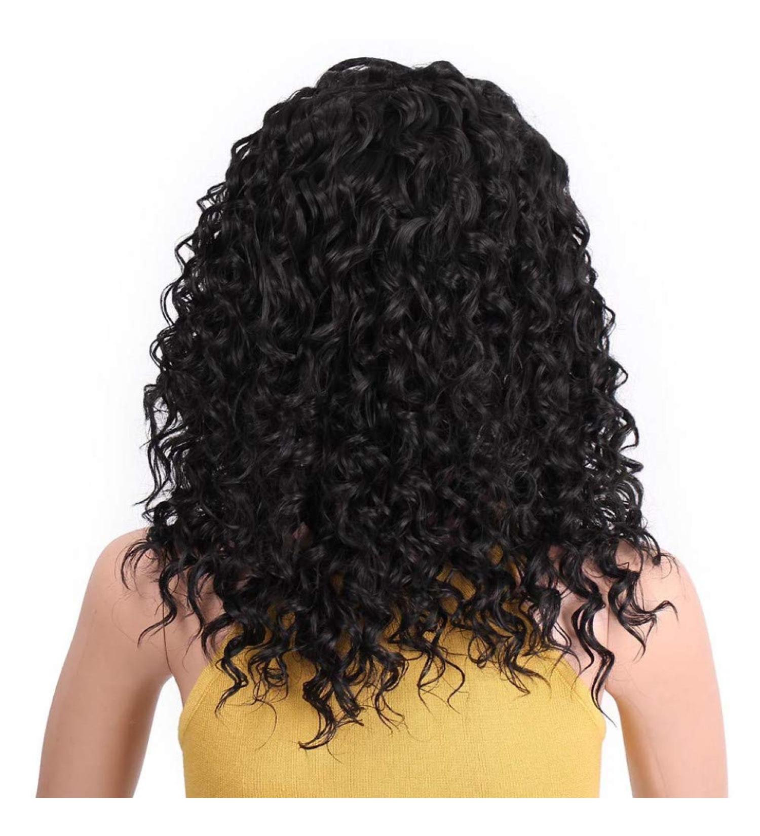 HBINGBING 26 Long Curly Black Lace Front Wig for Women - Synthetic Braided Wigs with Baby Hair - Perfect for African American Styles - Buy Online on SooperMarket.com