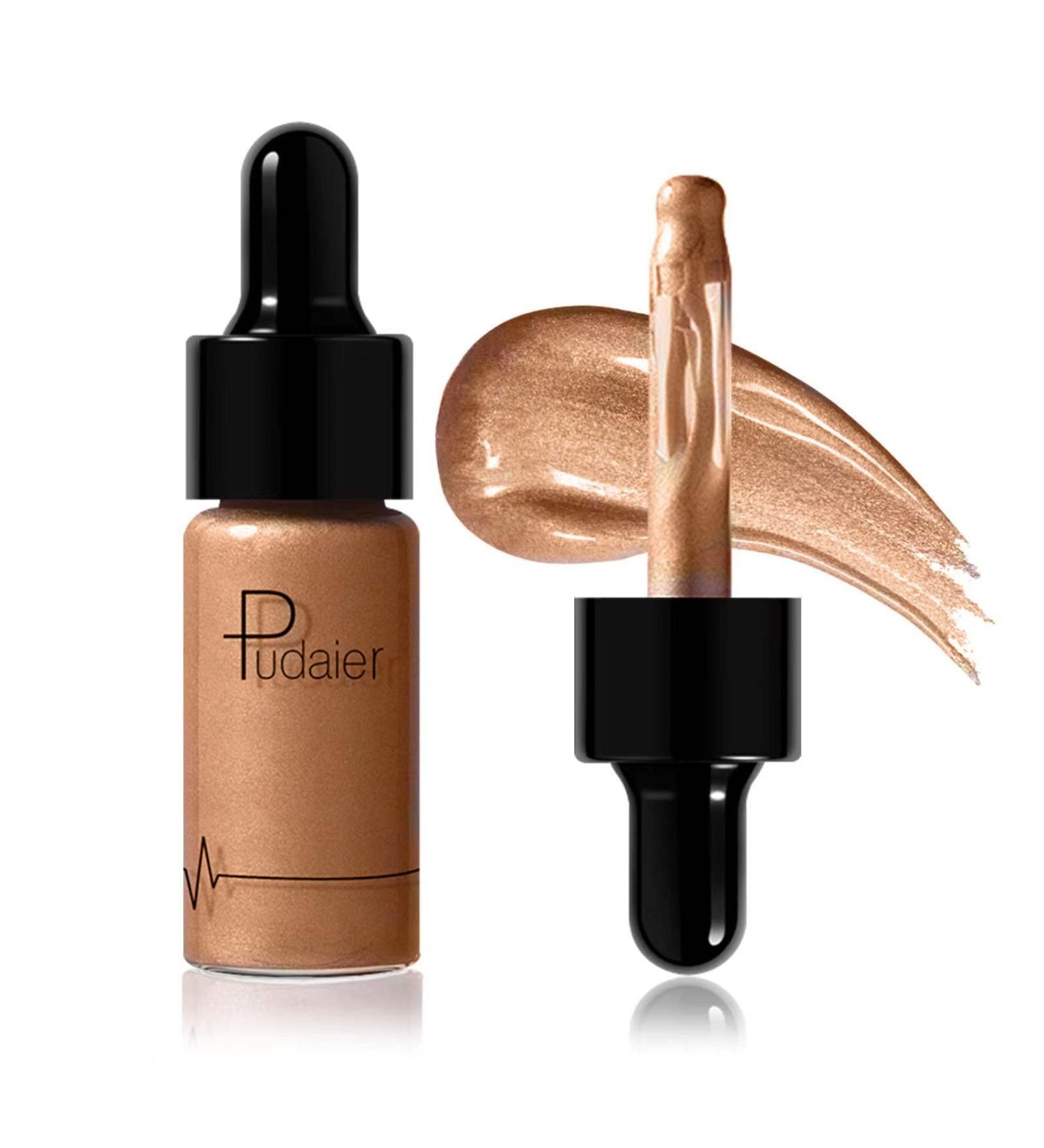 Go Ho Liquid Highlighter Makeup Illuminator - Waterproof 3D Glow Shimmer for Face and Body, Cheeks, Eyes, and Lips - Champagne Gold 03 - Buy Online on SooperMarket.com