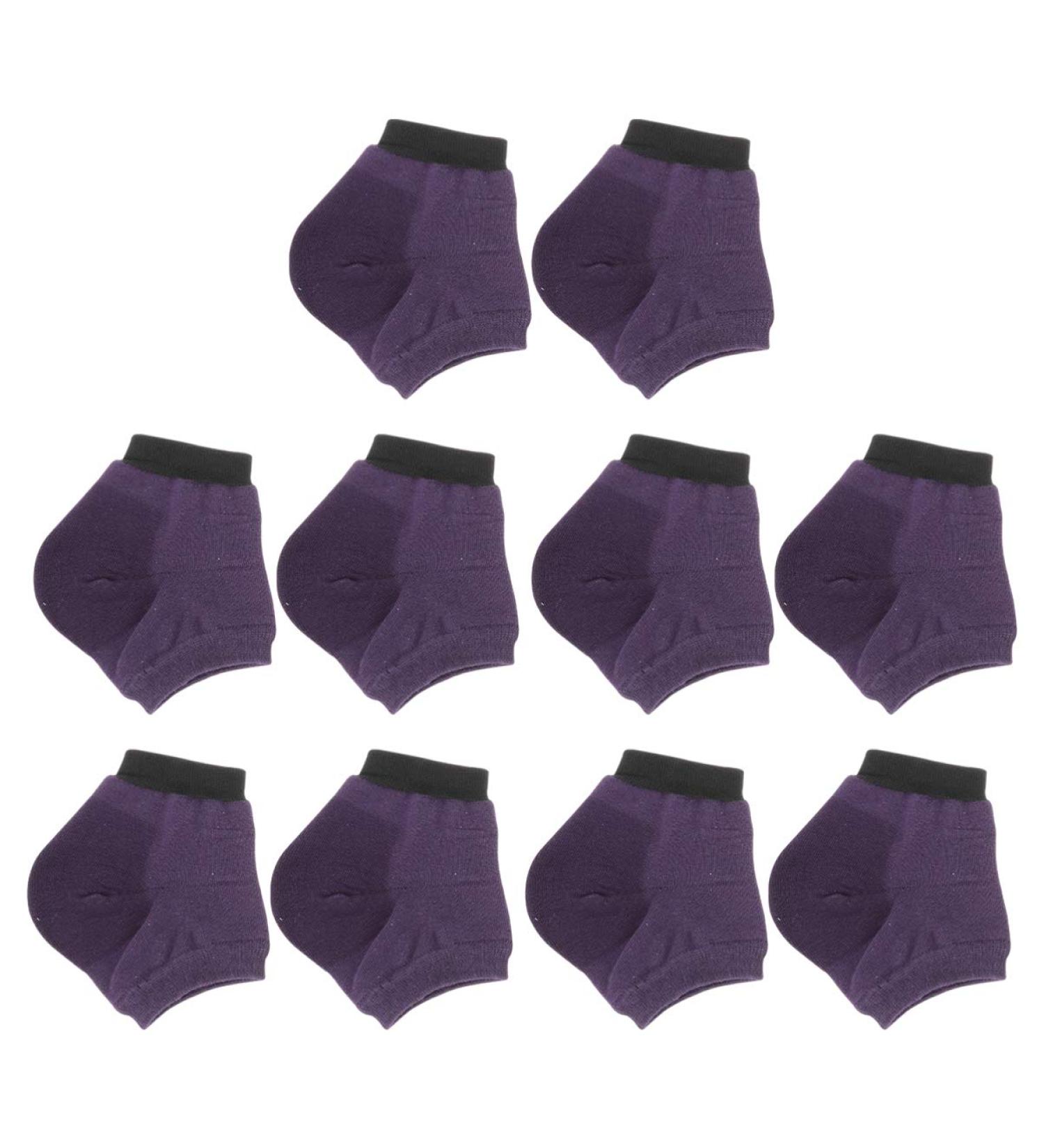 EXCEART 5 Pairs Moisturizing Socks Heel Protector Socks Cracked Heel Repair Anti-crack Socks Spa Socks Heel Socks Silicone Socks Spa Gel Socks Foot Purple Cotton Summer - Buy Online on SooperMarket.com