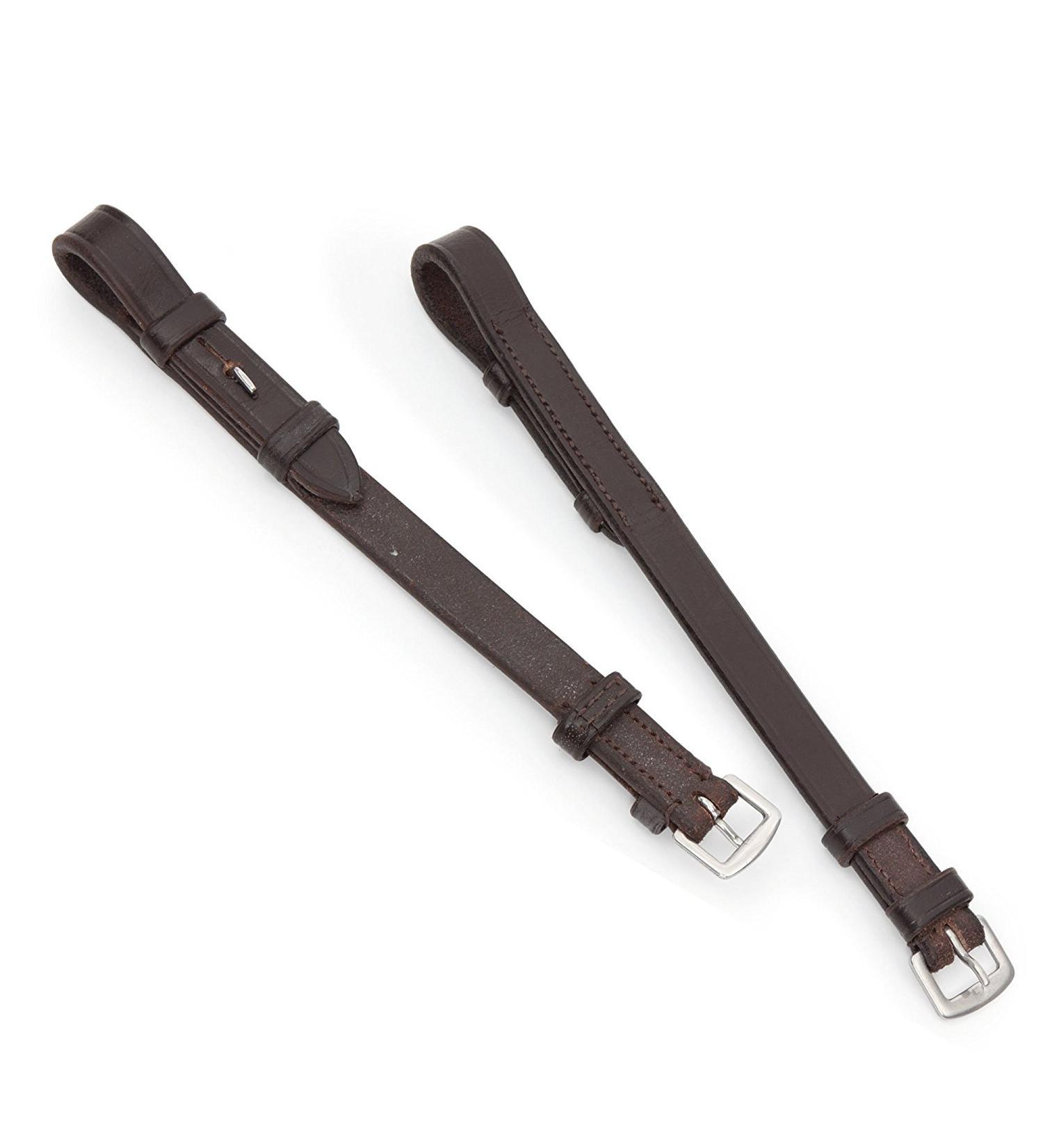 Shires Blenheim Bridle Cheek Pieces with Hook Studs-Black Pony 1/2" (12.5mm)