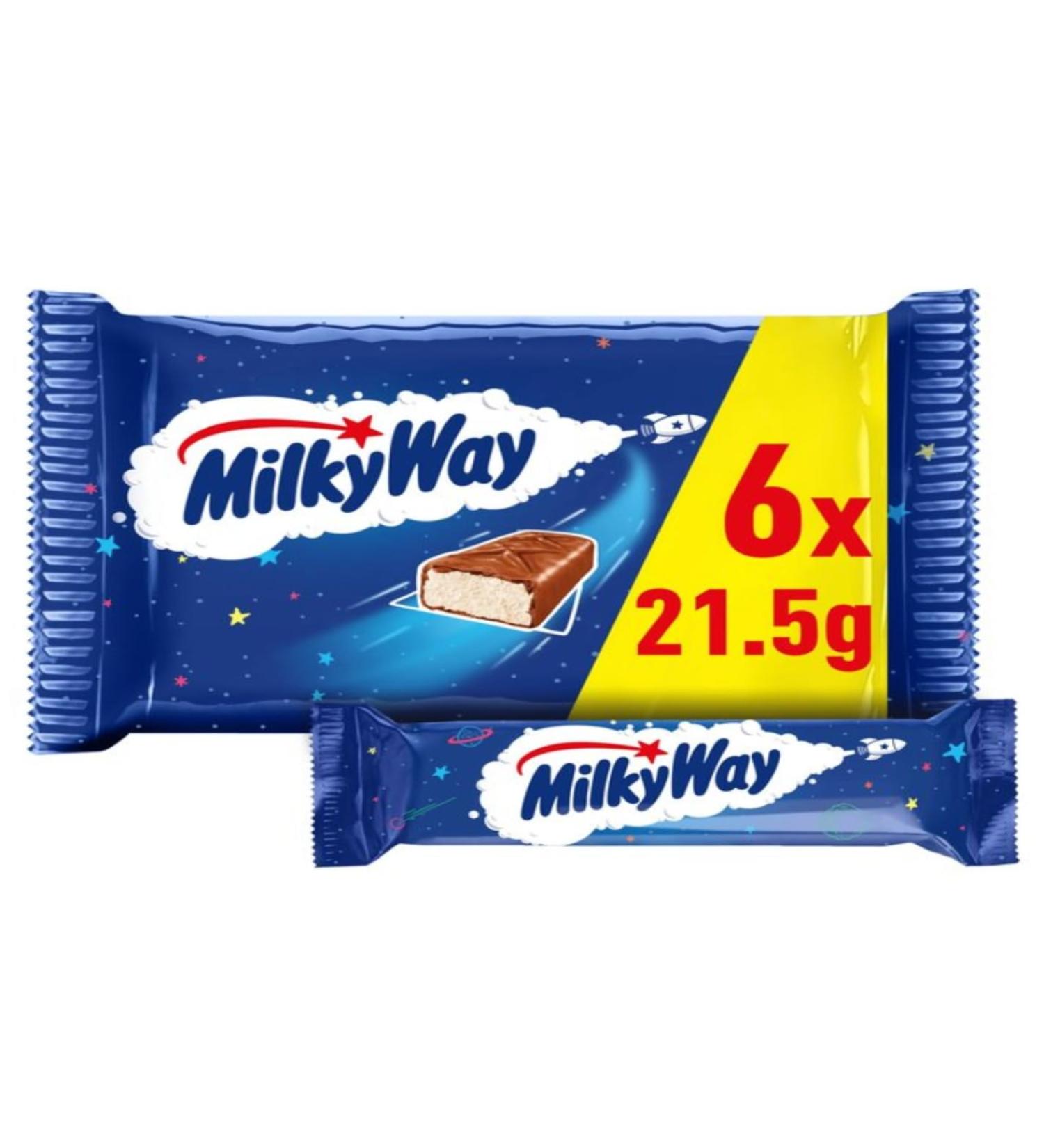 The Original Milk Chocolate Nougat Bar - Milky Way Fun Size Milk Chocolate Bars 6 Mini Milk Chocolate Bars 21.5g - Buy Online on SooperMarket.com