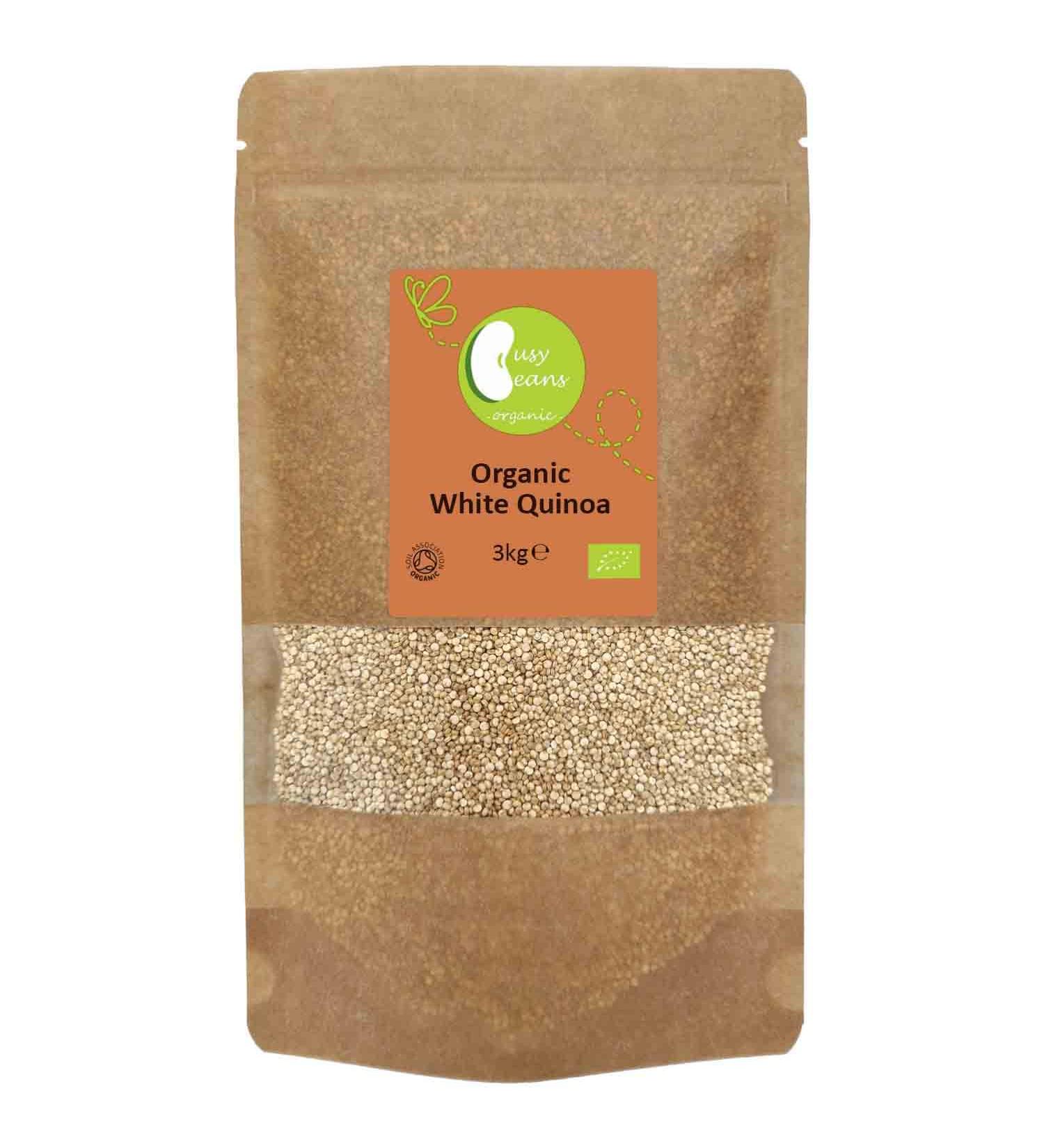 Organic White Quinoa -Certified Organic- by Busy Beans Organic (3kg) - Buy Online on SooperMarket.com