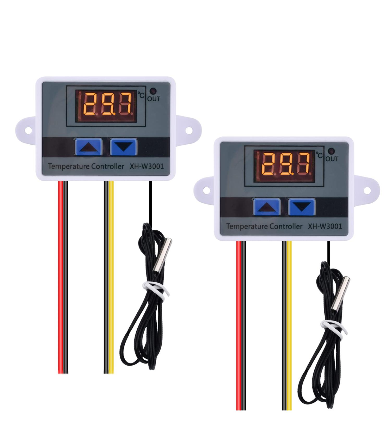DIYMORE XH-W3001 Digital Temperature Controller - AC 110V-220V Thermostat Switch for Heating & Cooling with Sensor - Buy Online on SooperMarket.com