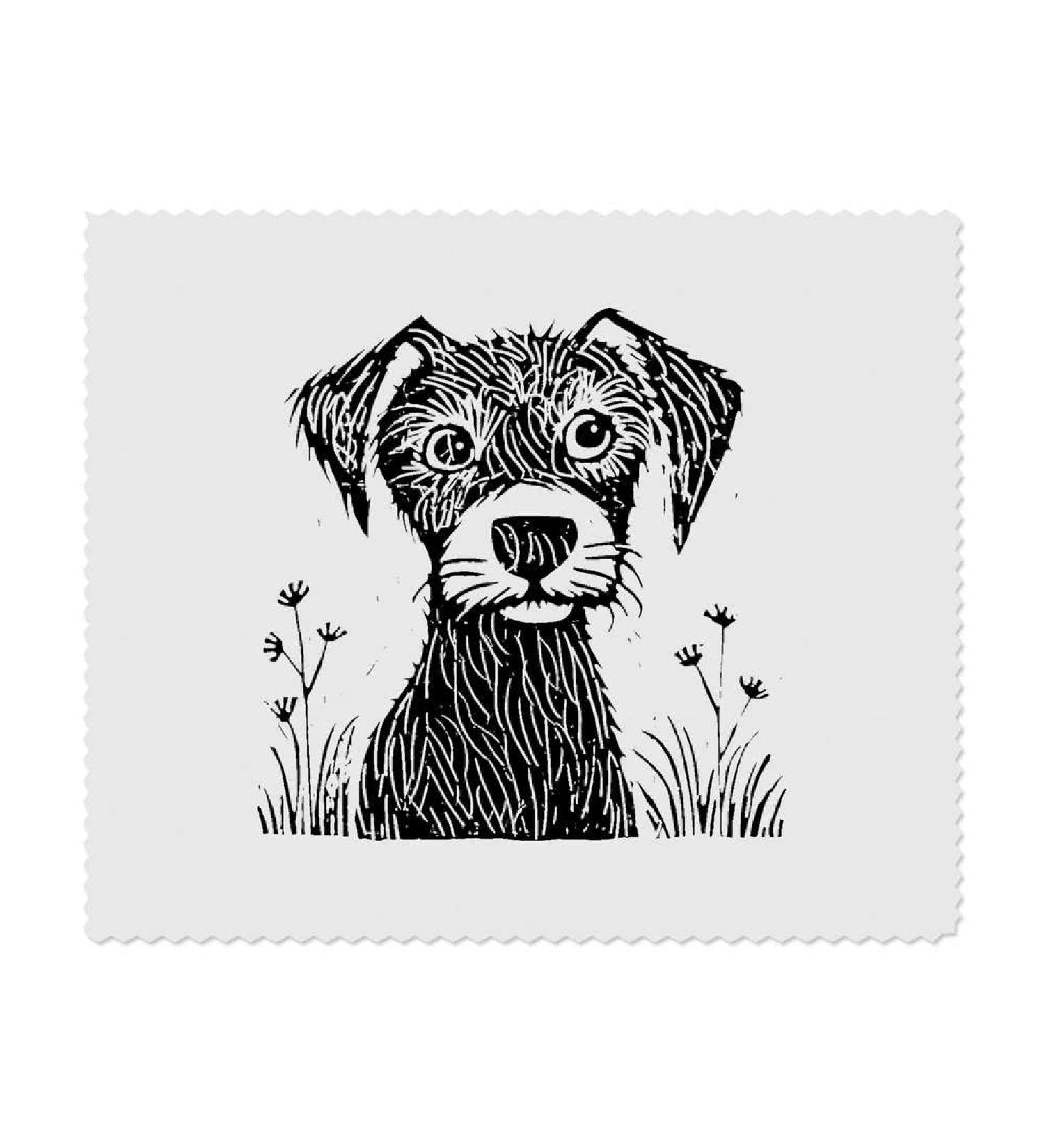 Shop 2x 'Dog in the Grass' Microfiber Lens Cleaning Cloths - Perfect for Glasses & Screens | International Shipping Available - Buy Online on SooperMarket.com