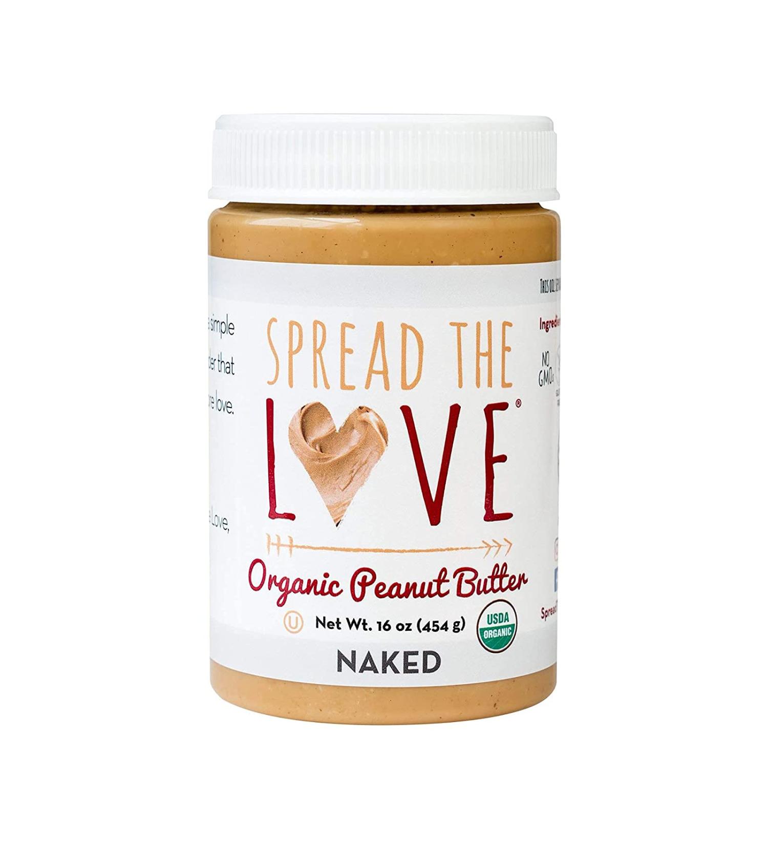 Spread The Love Organic Peanut Butter Naked 16 oz - Premium, Natural & Delicious - Buy Online on SooperMarket.com