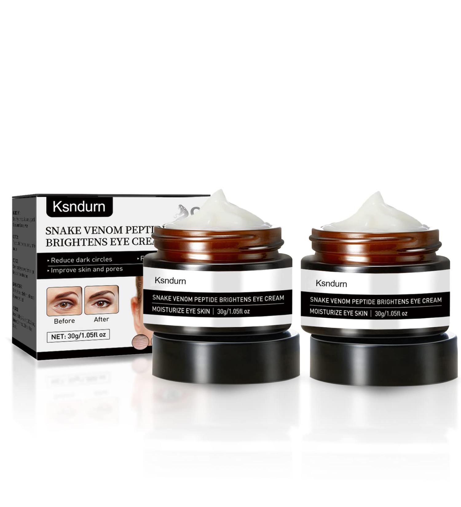 Snake Venom Peptide Firming Eye Cream 2 PCS Set - Anti-Wrinkle, Instant Face Lift, Reduce Under Eye Bags and Wrinkles - Buy Online on SooperMarket.com