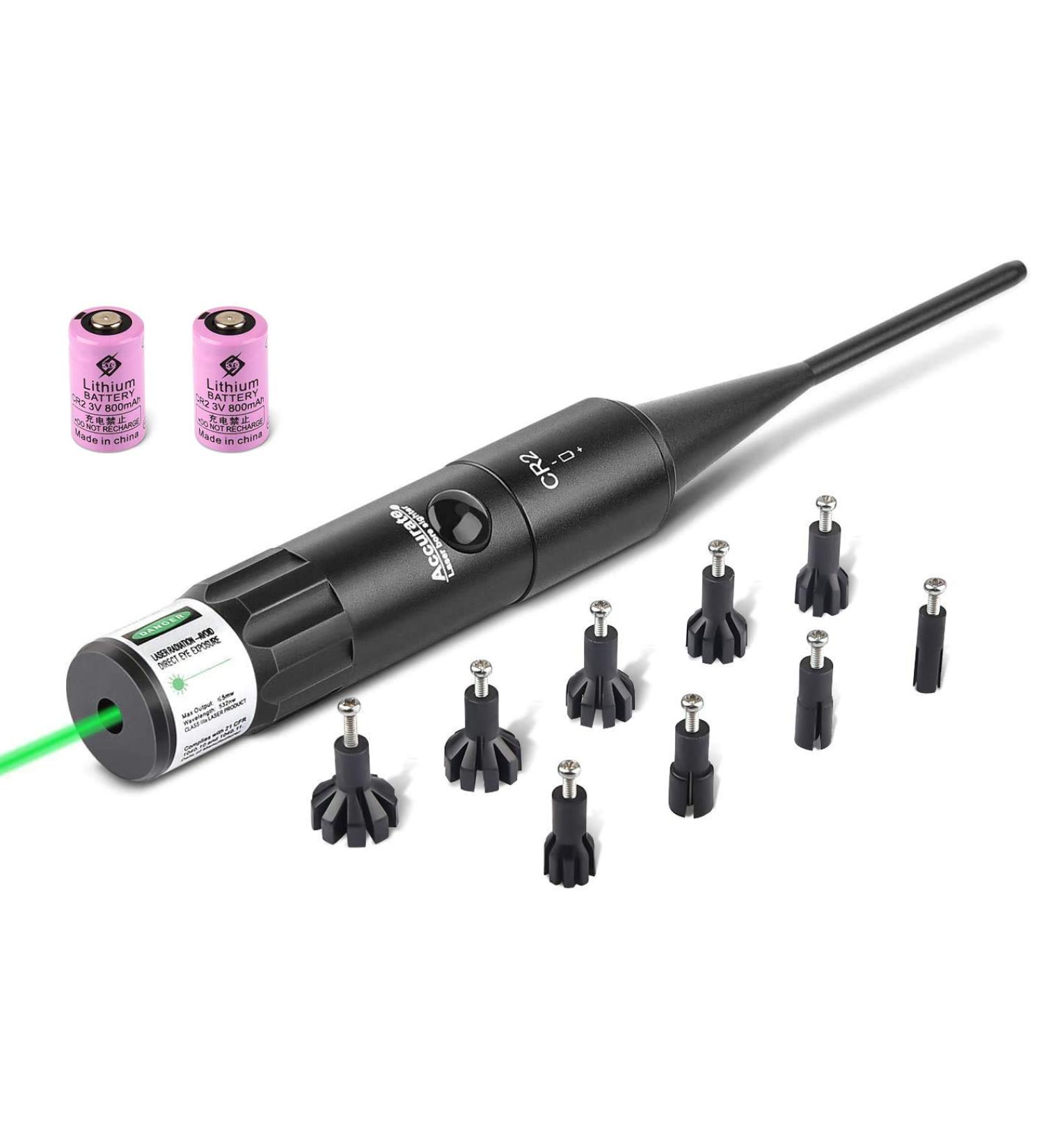 EZshoot Bore Sight Kit - Green or Red Dot BoreSighter for .17 to .54 Caliber Rifles & Pistols - Buy Online on SooperMarket.com
