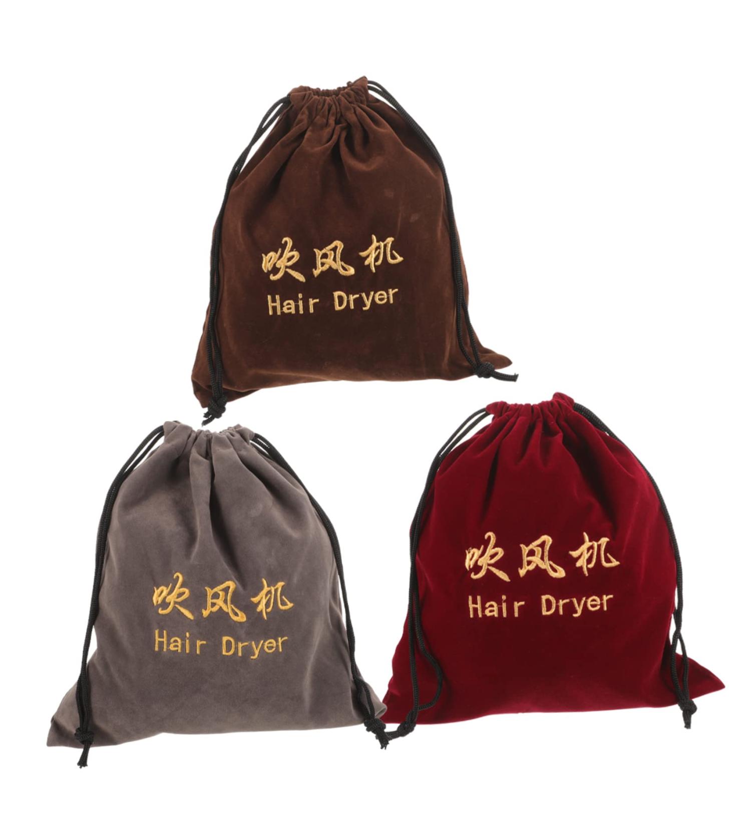 BELLIFFY 3 Pcs Hair Dryer Storage Bag Drawstring Bags Travel Blow Dryer Hair Tools Travel Bag Fabric - Buy Online on SooperMarket.com