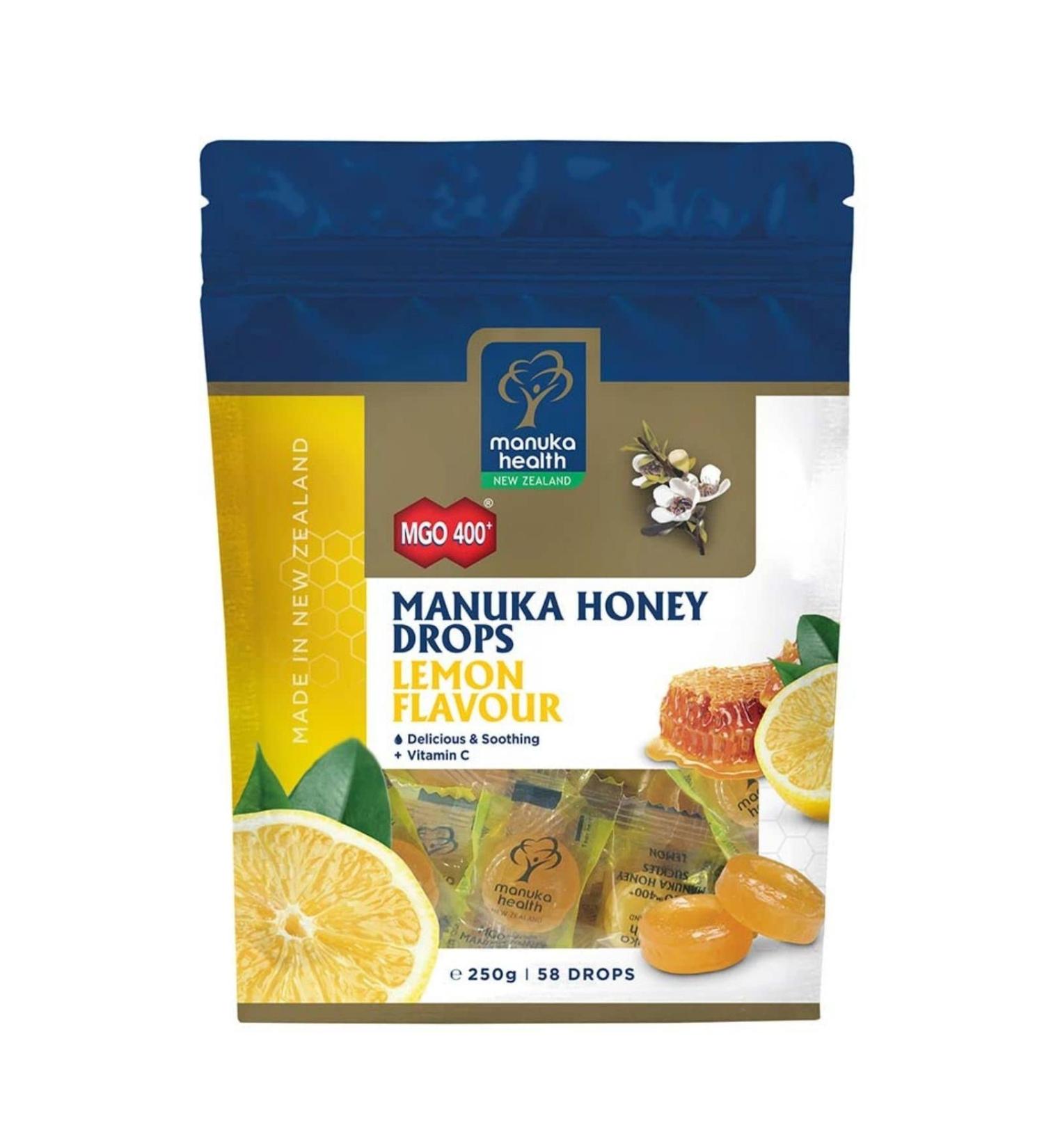 Manuka Health MGO400 Plus Manuka Honey Lozenges with Lemon 250 g