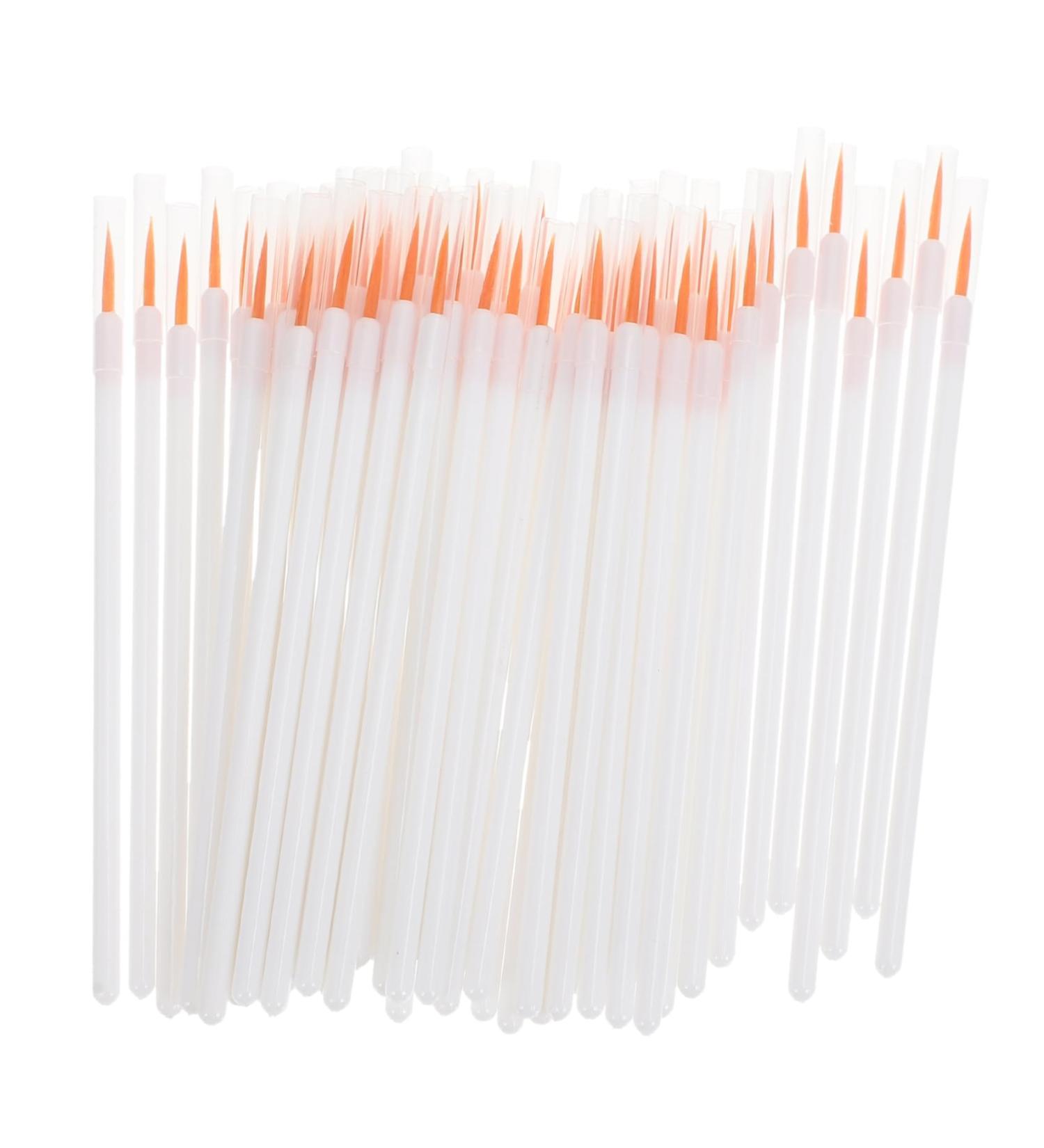 WOONEKY 100pcs Disposable Eyeliner Brush Woman Makeup Brush Lipliner Brush Fine Liner Brush White Nylon - Buy Online on SooperMarket.com