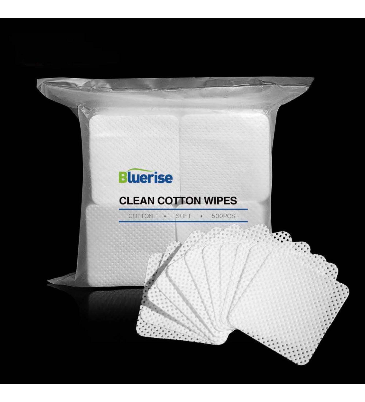 BLUERISE 500Pcs Nail Polish Remover Lint Free Wipes for Gel Nails & Eyelash Extensions - White - Buy Online on SooperMarket.com
