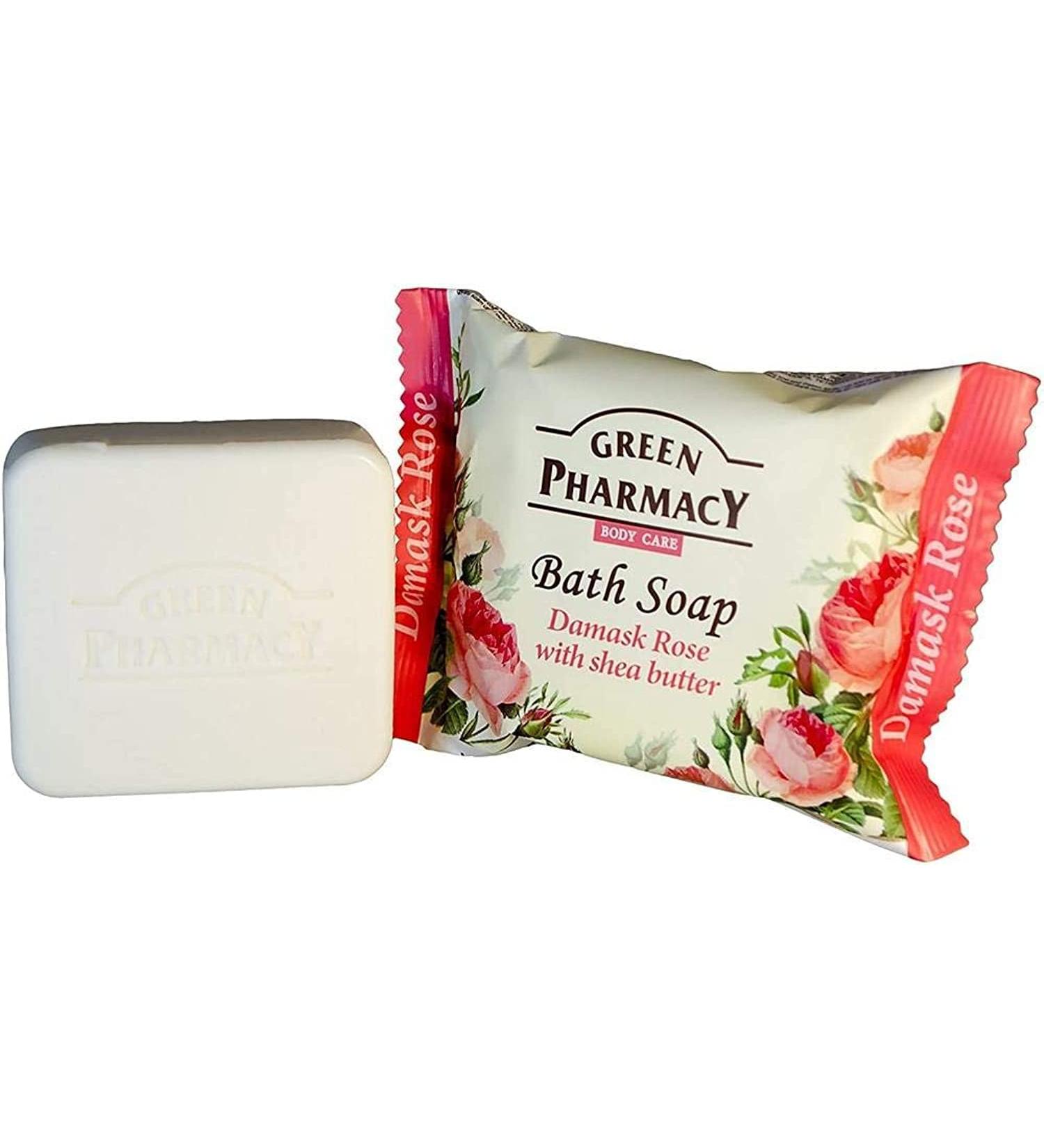 Green Pharmacy Bath Soap Piece Damascus Rose and Shea Butter 100g - Buy Online on SooperMarket.com
