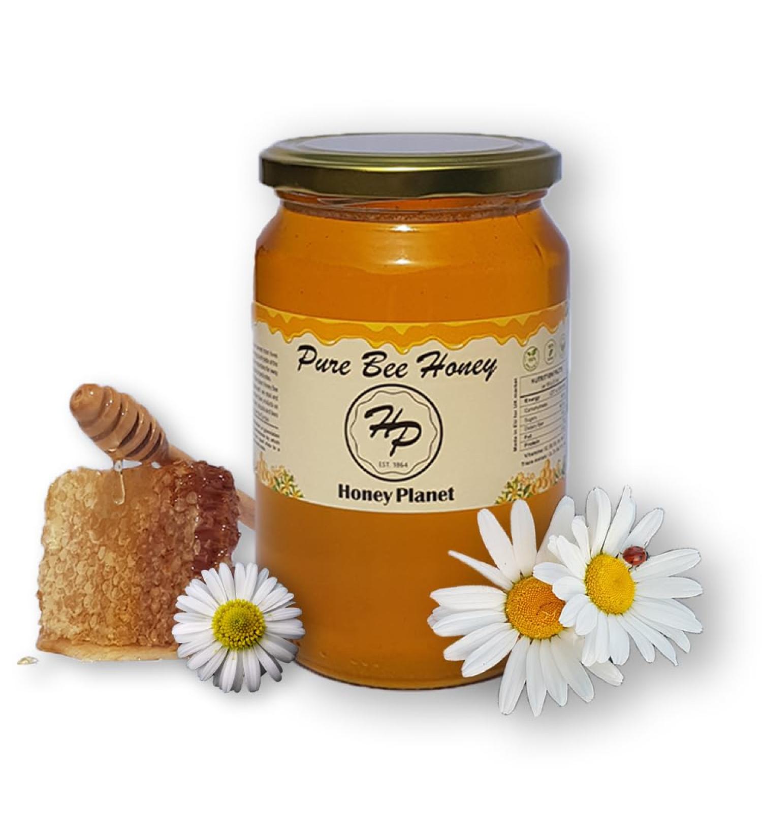 Natural Polyflower Pure and Raw Honey from ECO/BIO Area Unheated Unpasteraised Unfiltered Mountain Honey harvested in our own Bee Farm (Large 1000 gram) 1 kg (Pack of 1) 1000.0 - Buy Online on SooperMarket.com