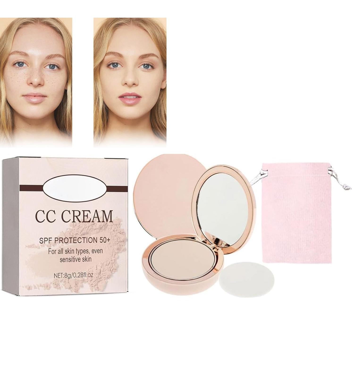 Always Divina Illumina Cc Creamy Compact Spf 50+ Ilumina Powder Foundation Makeup Cc Cream Concealer Set up Powder With Mirror & Makeup Pocket (03 Porcelain White) 8.00 g (Pack of 1) 03 Porcelain White - Buy Online on SooperMarket.com